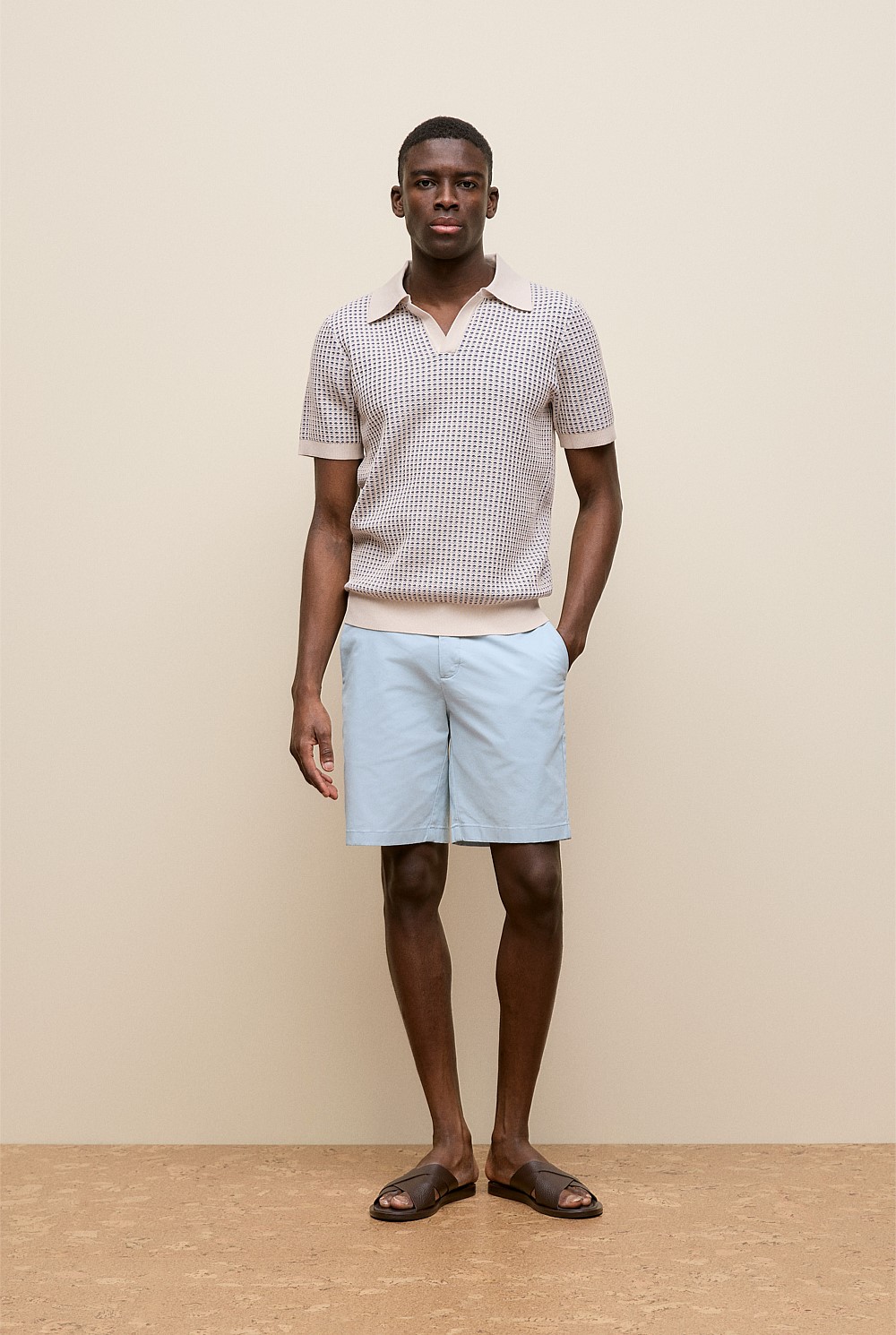 Stretch Cotton Twill Chino Short