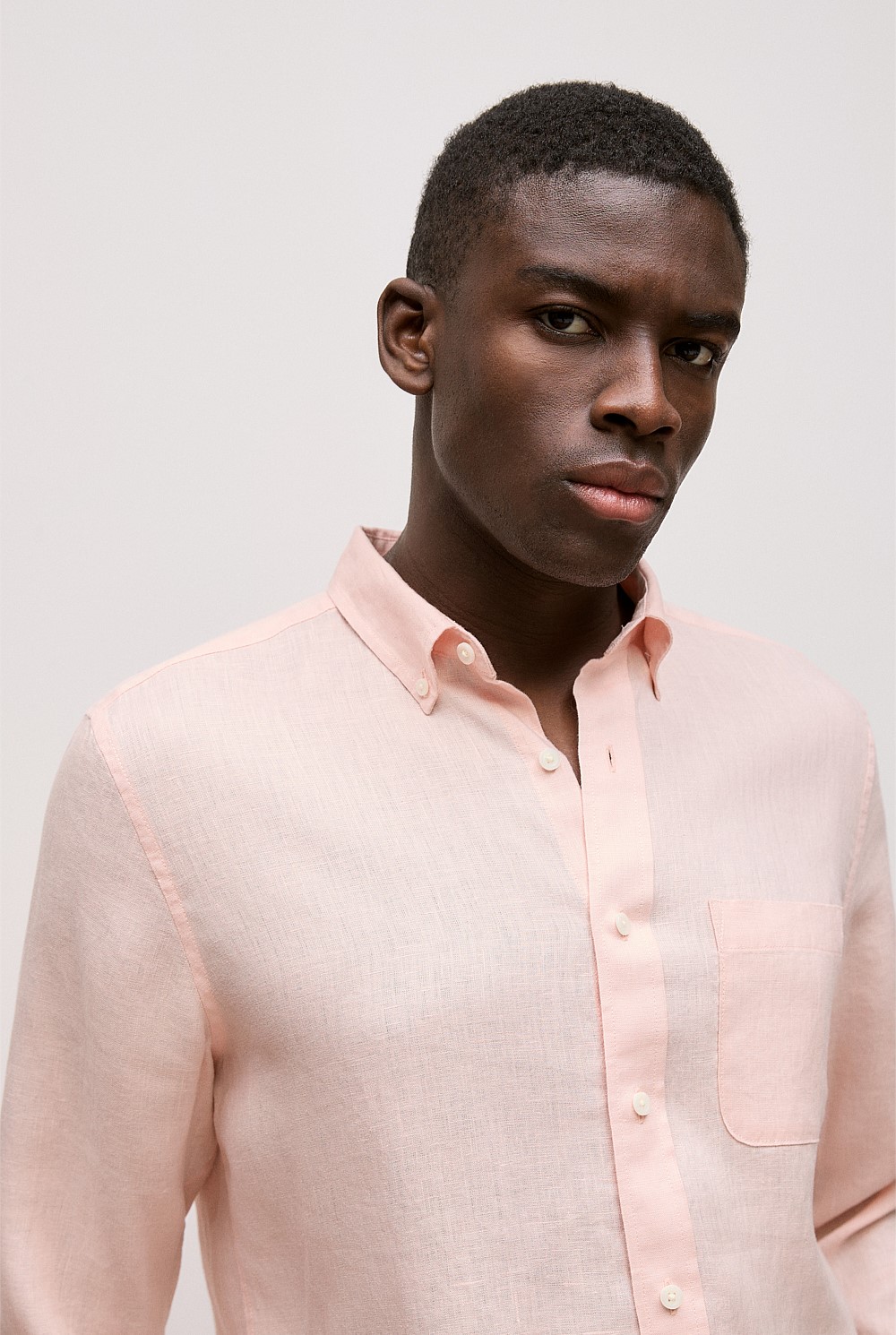 Regular Fit Linen Classic Long Sleeve Shirt