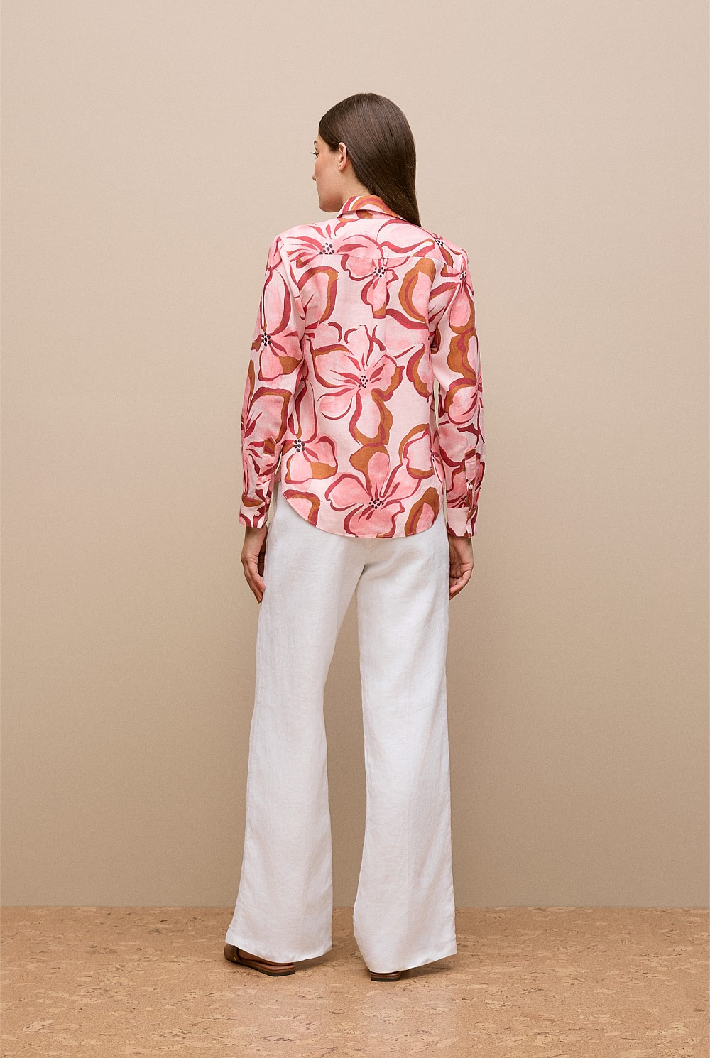 Peony Linen Classic Shirt