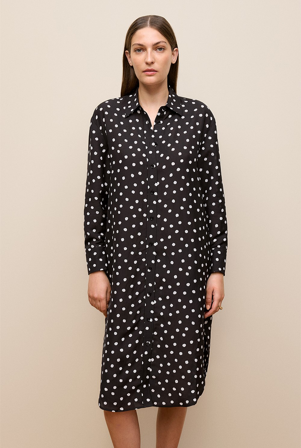 Spot Relaxed Shirt Dress