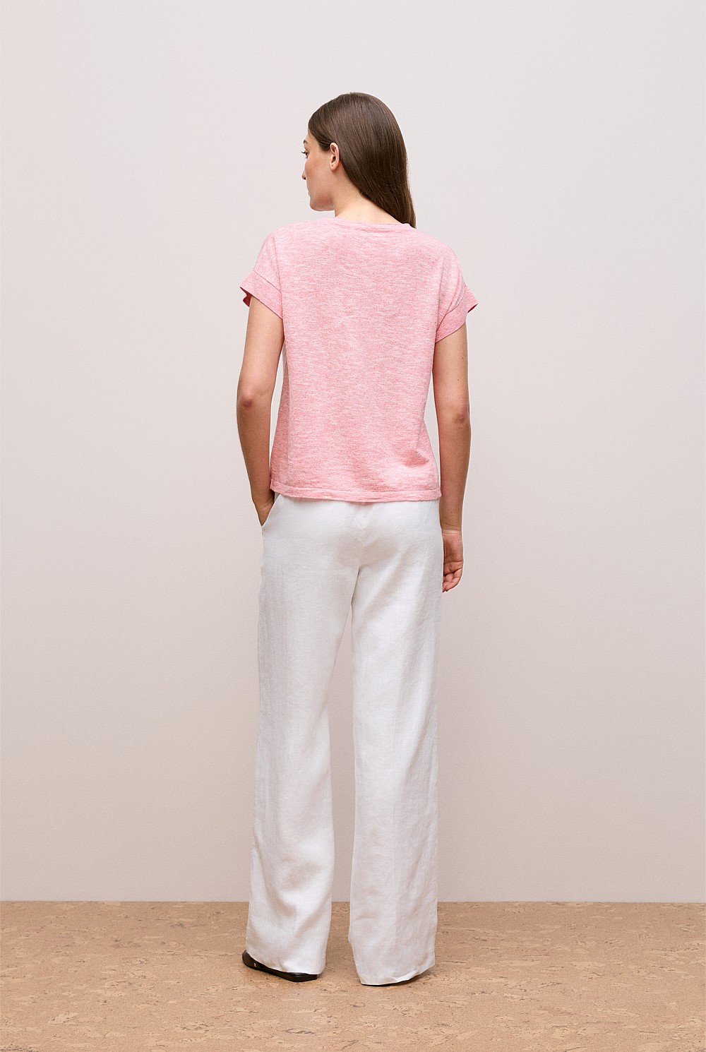 Linen Cotton Mouline Relaxed T-shirt