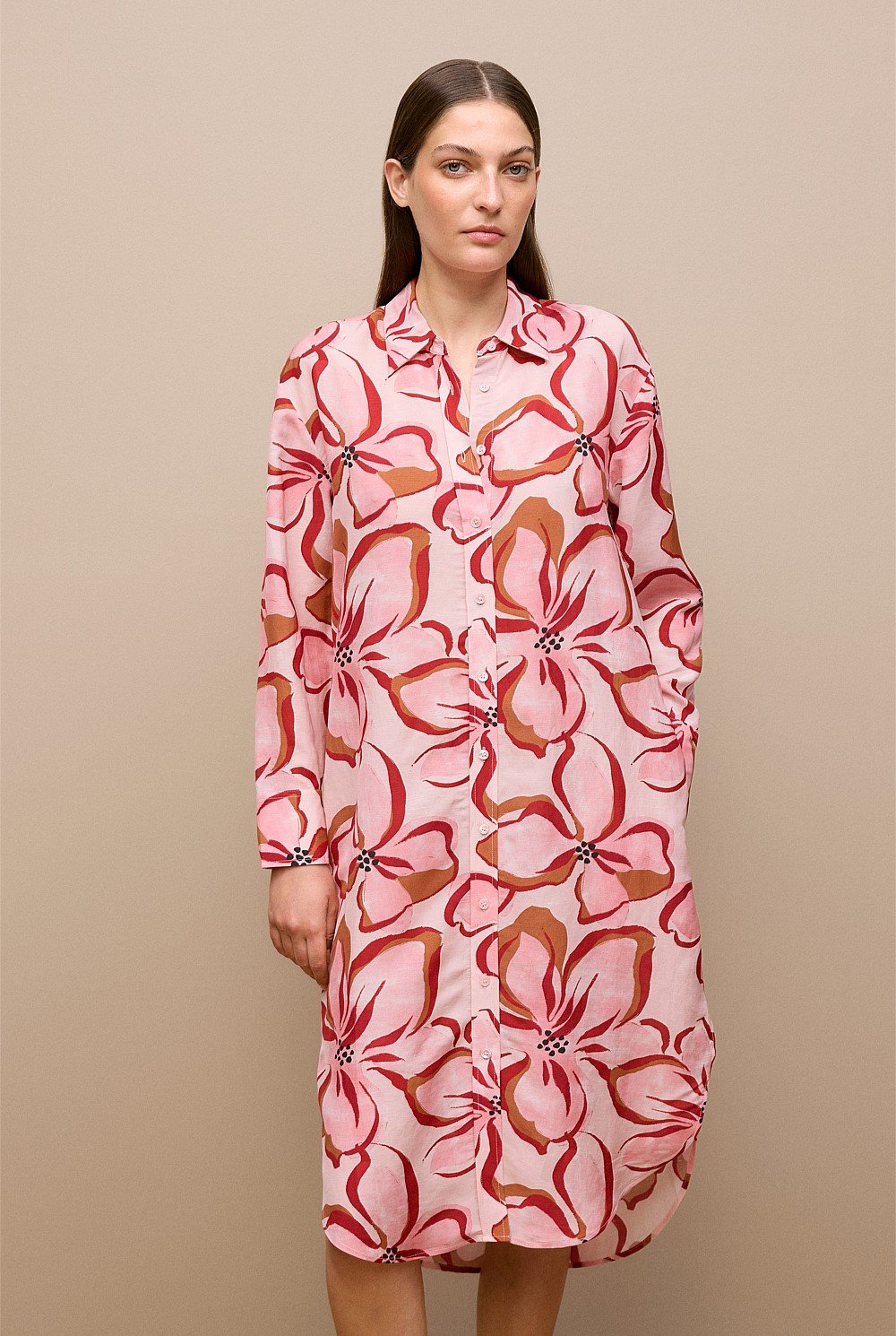 Peony Relaxed Shirt Dress