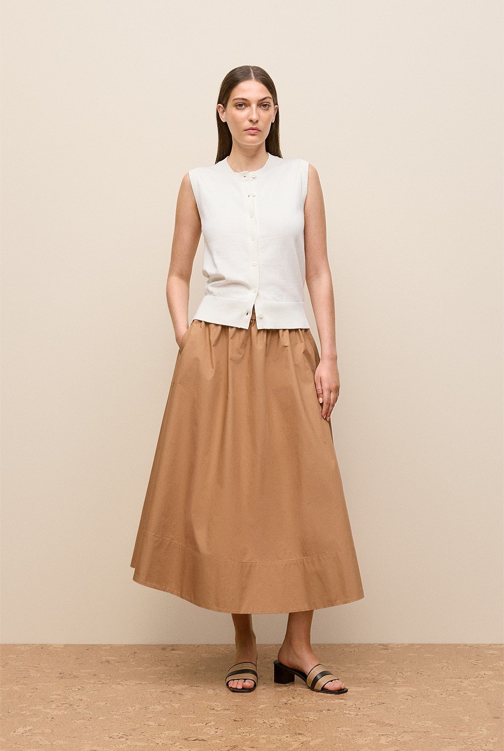 Poplin Pull On Skirt