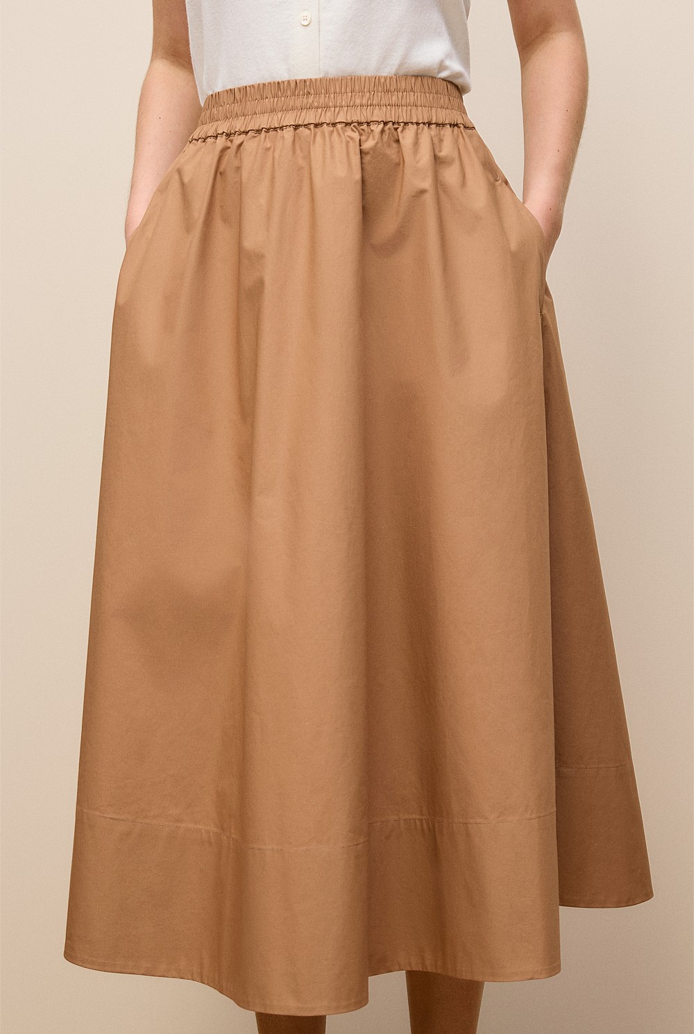 Poplin Pull On Skirt