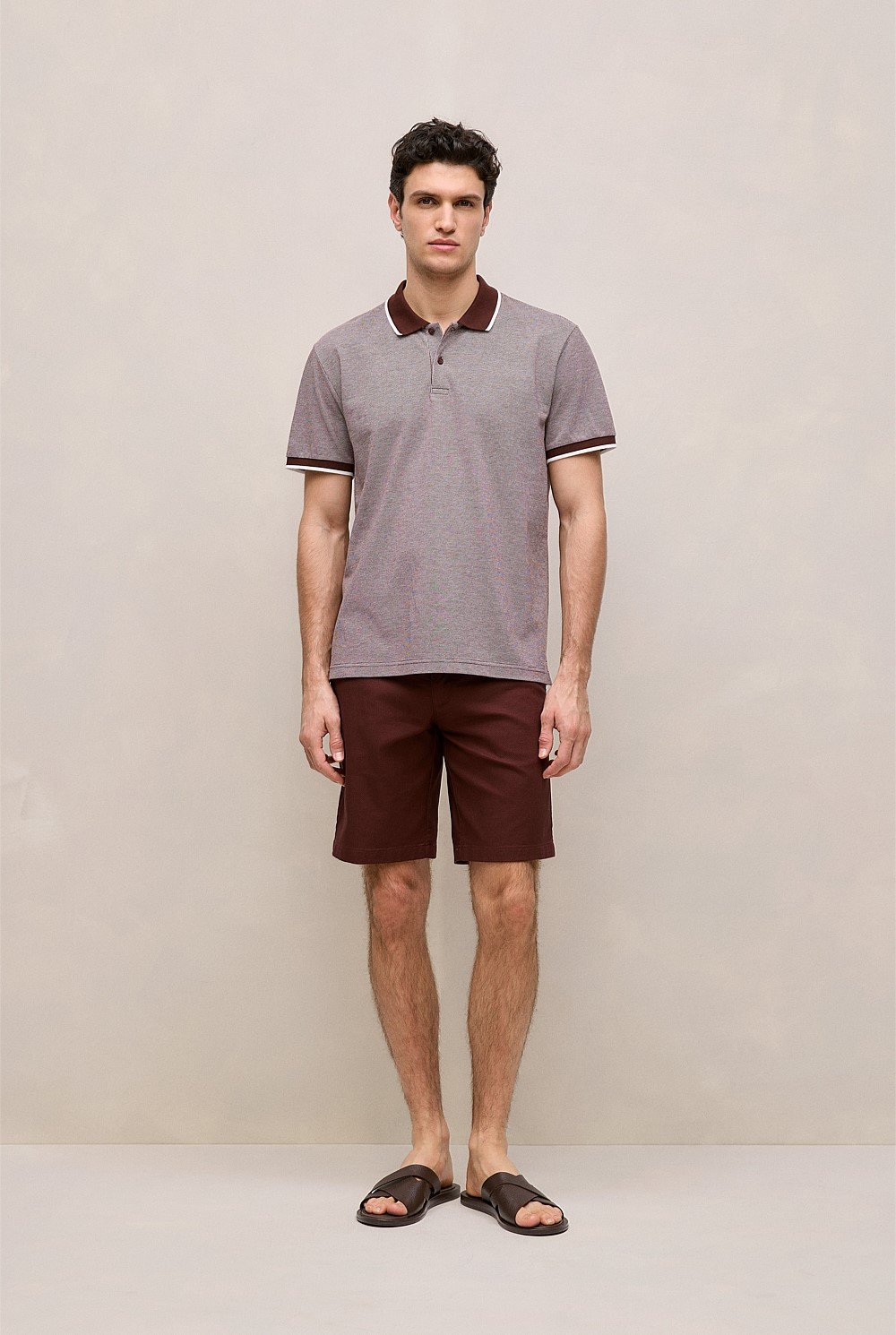 Cotton Birdseye Tipped Polo