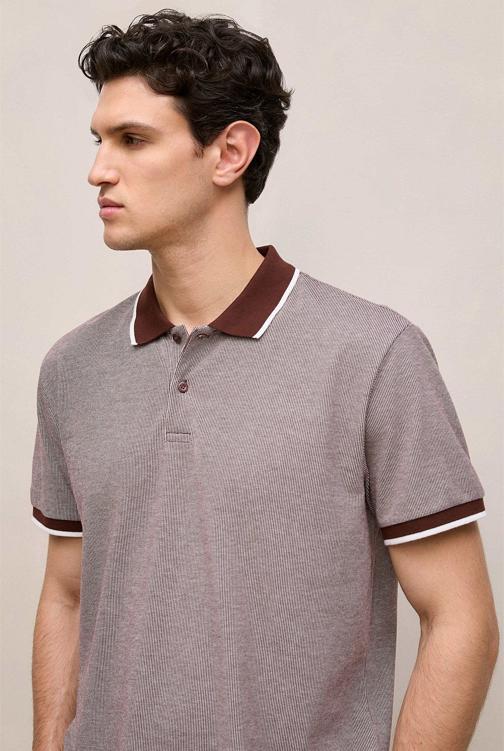 Cotton Birdseye Tipped Polo