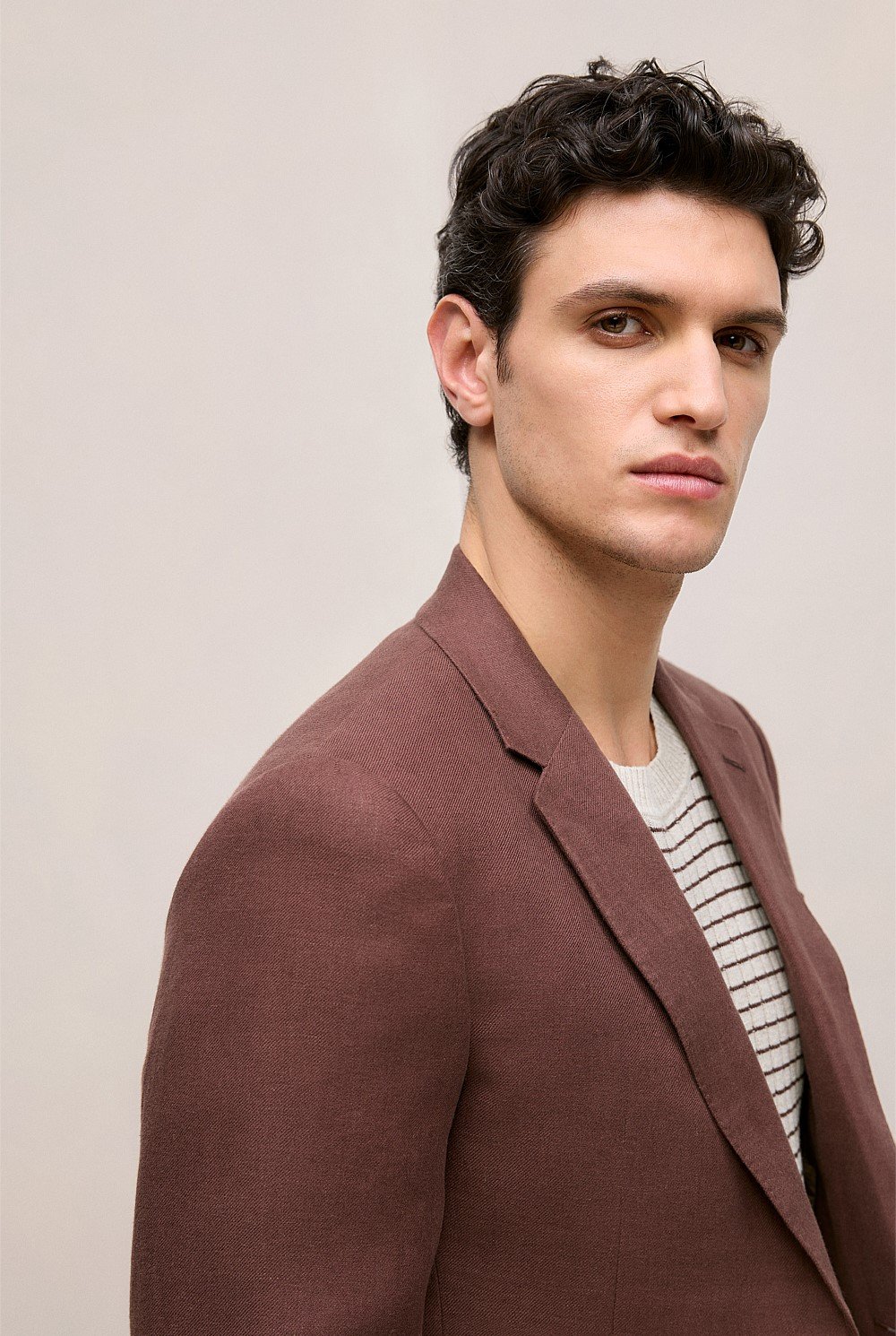 Regular Fit Belgian Linen Blazer