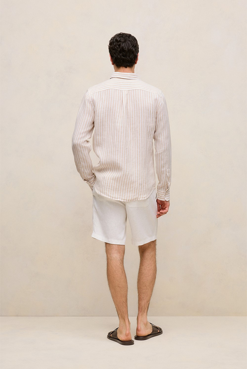 Regular Fit Linen Bengal Stripe Shirt