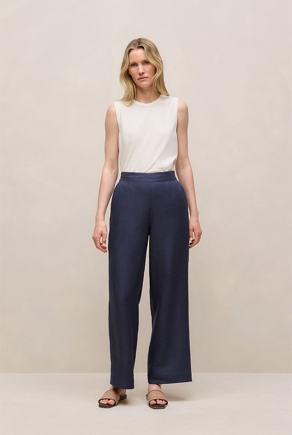 Linen Cotton Crew Tank