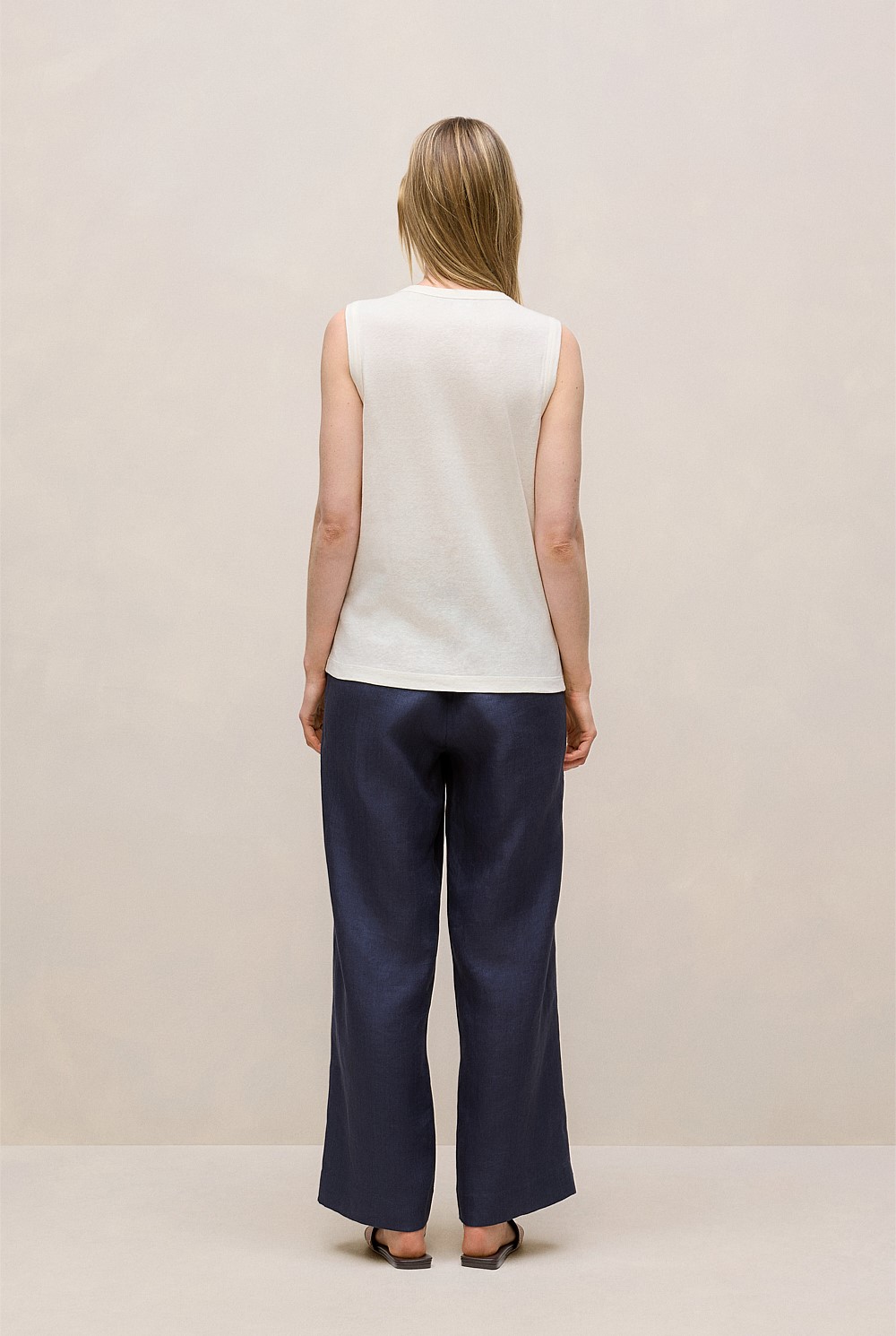 Linen Cotton Crew Tank