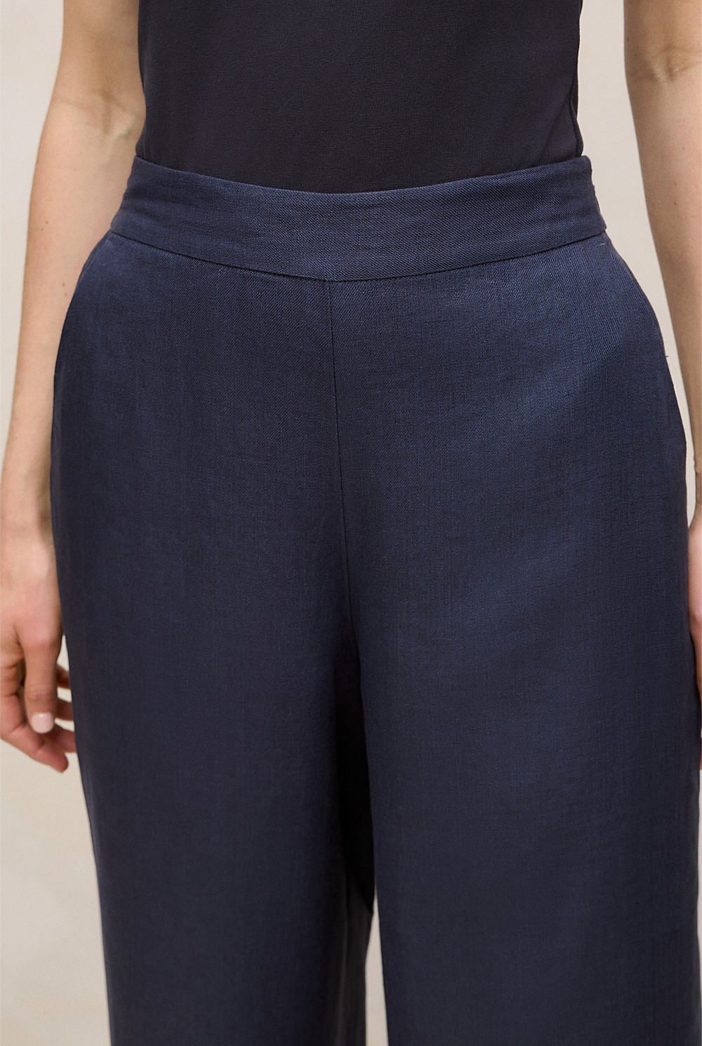 Linen Flat Front Pant