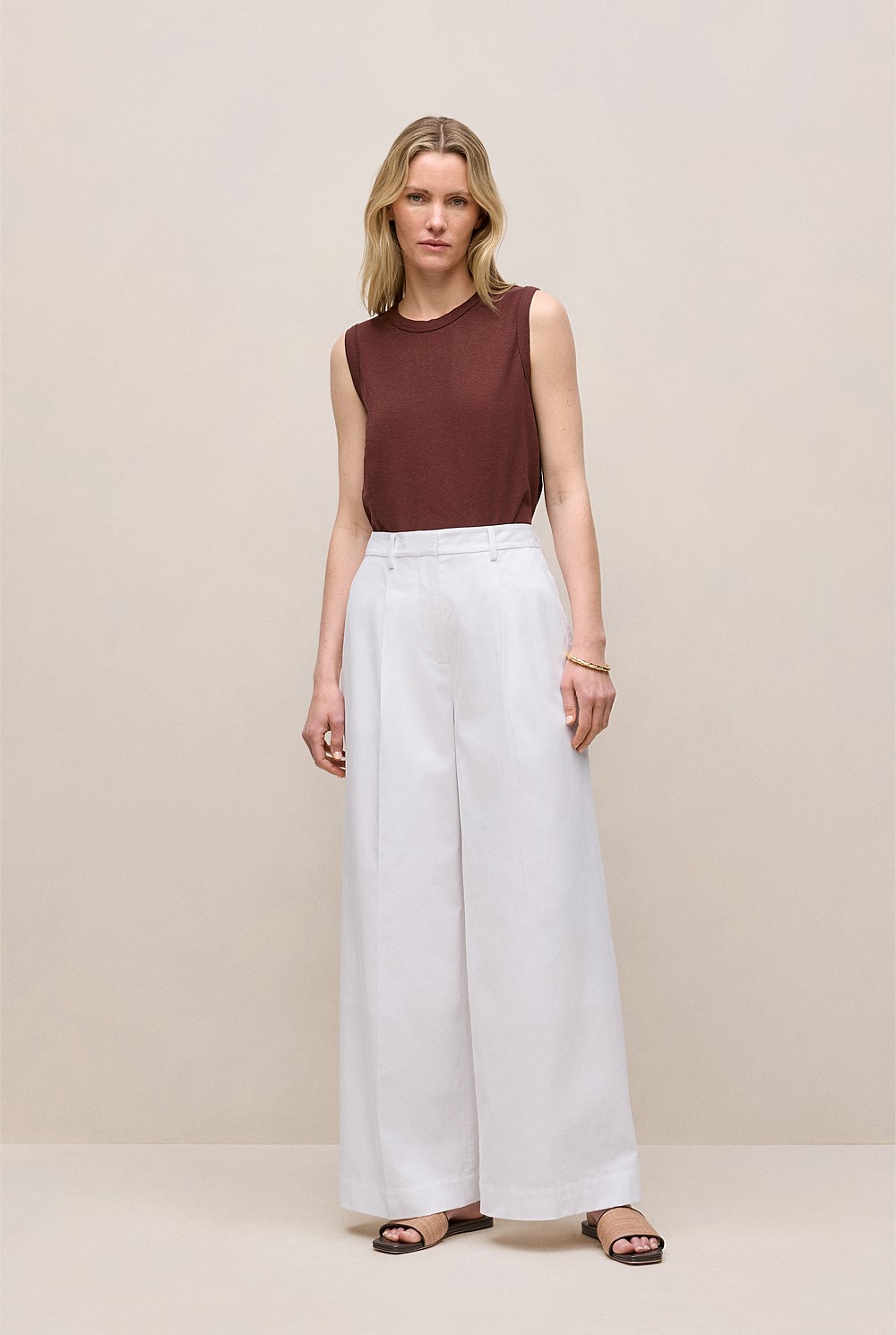 Linen Cotton Crew Tank