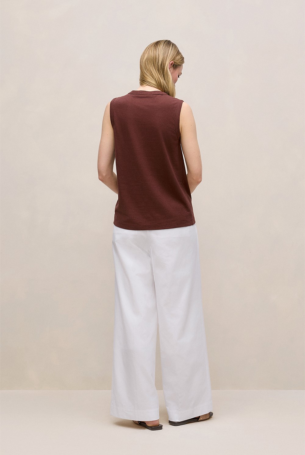 Linen Cotton Crew Tank