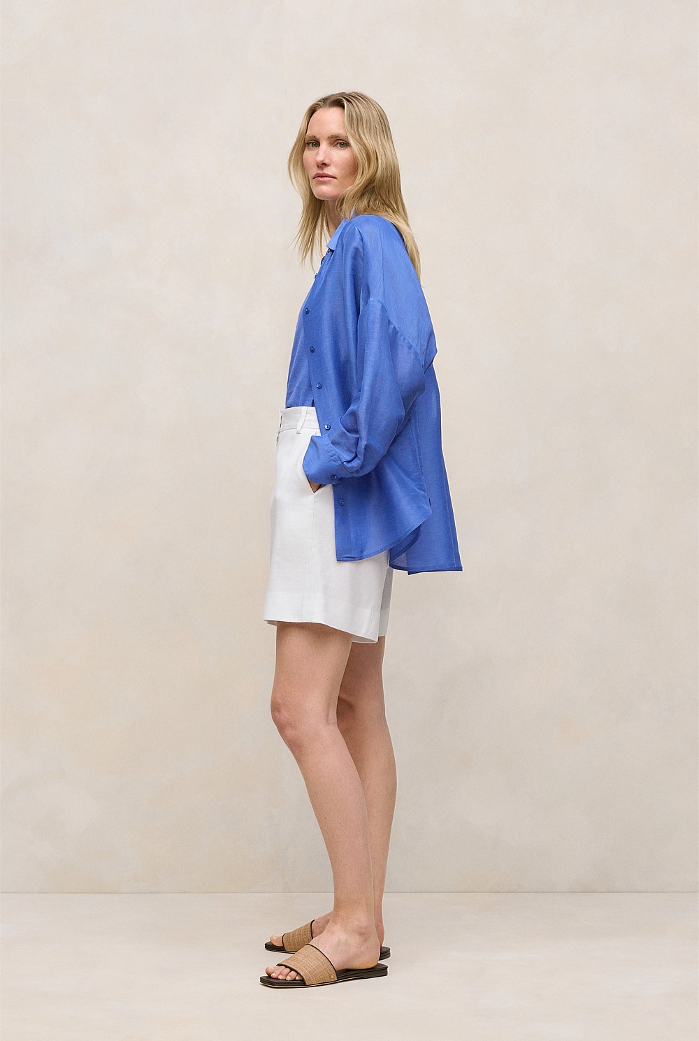 Linen Cotton Crew Tank