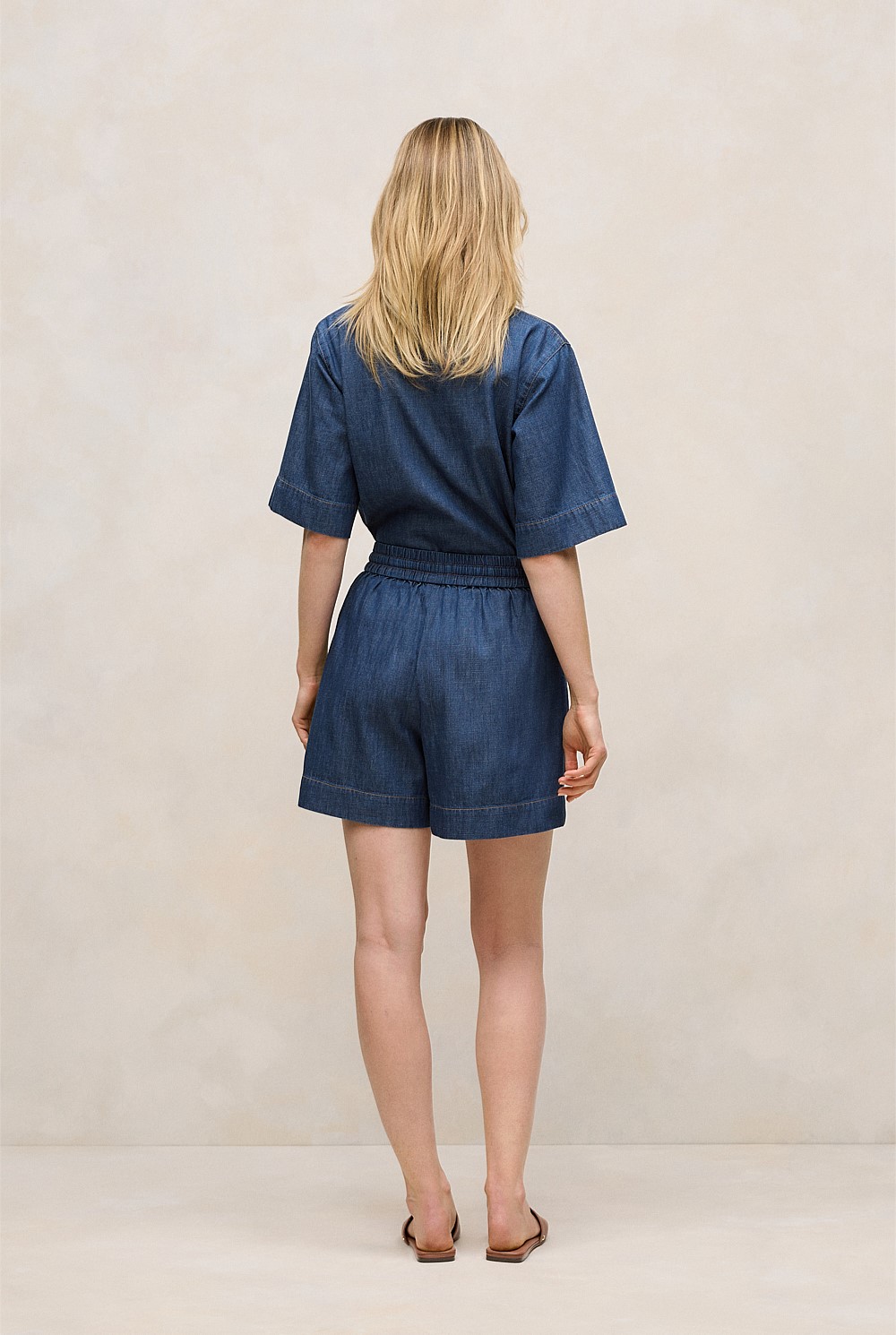 Soft Denim Drawcord Short