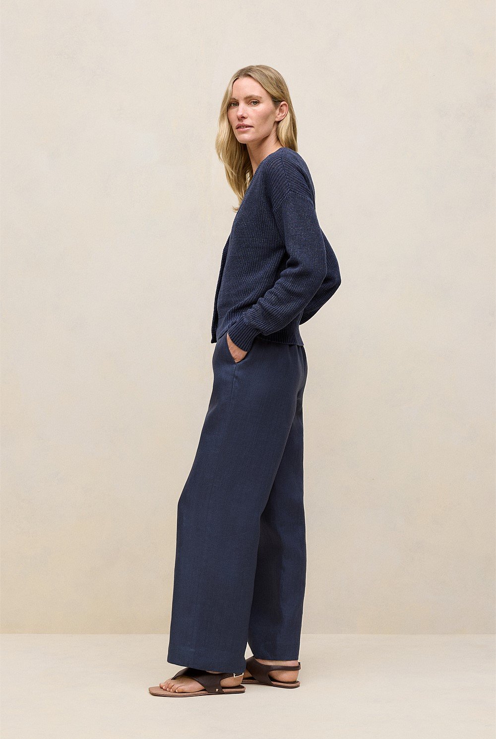 Linen Relaxed Cardigan