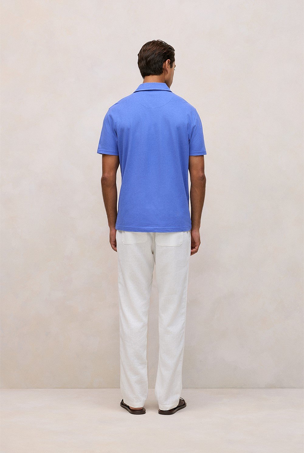 Linen Cotton Jersey Polo
