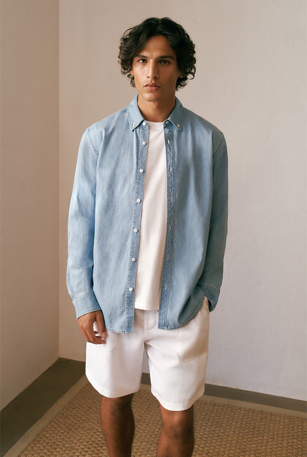 Light Chambray Denim Shirt
