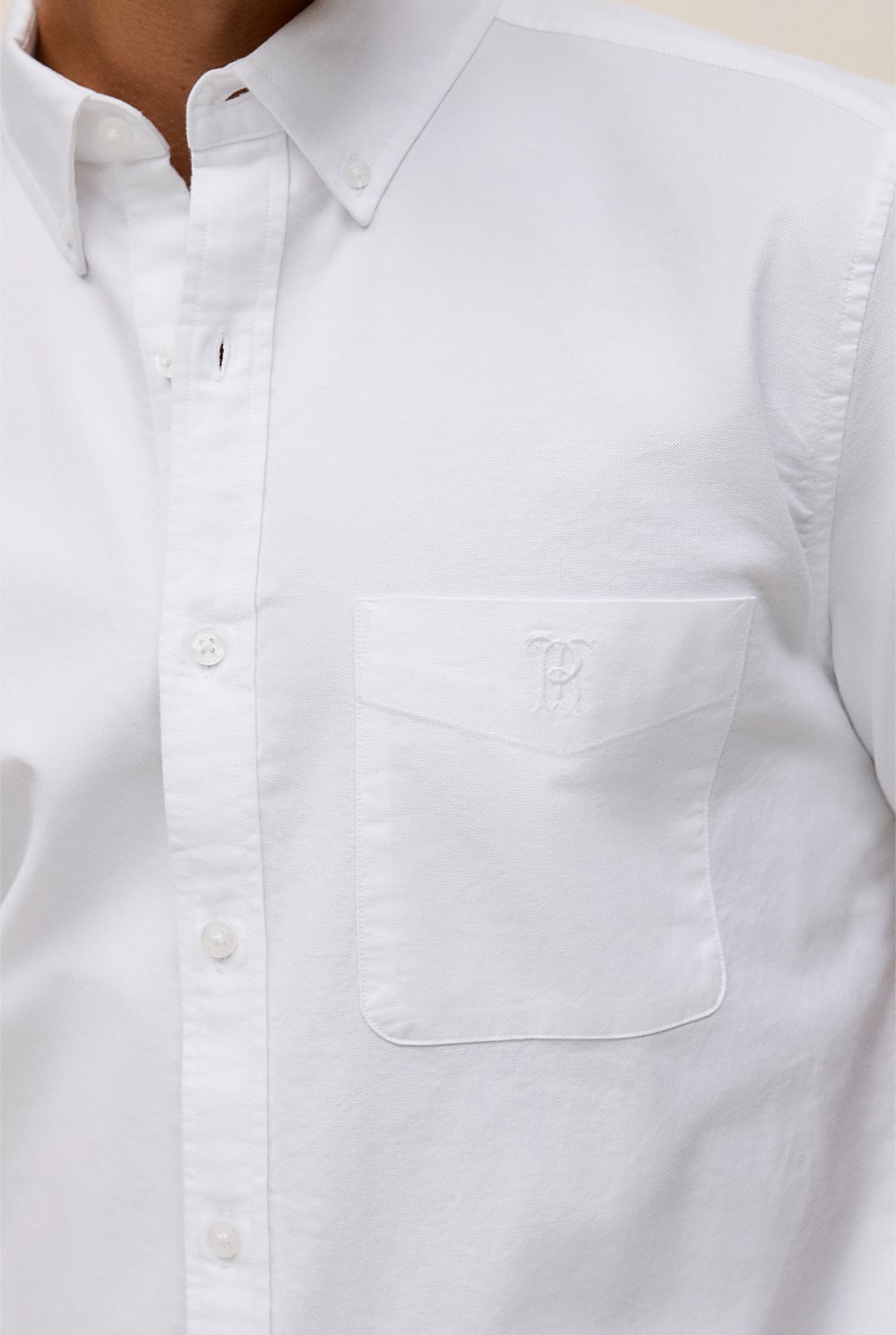 Monogram Short Sleeve Oxford Shirt