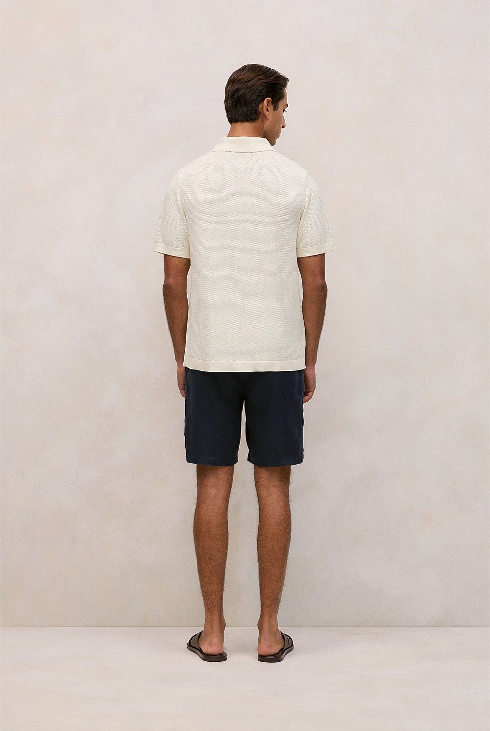 Cotton Basketweave Knit Shirt