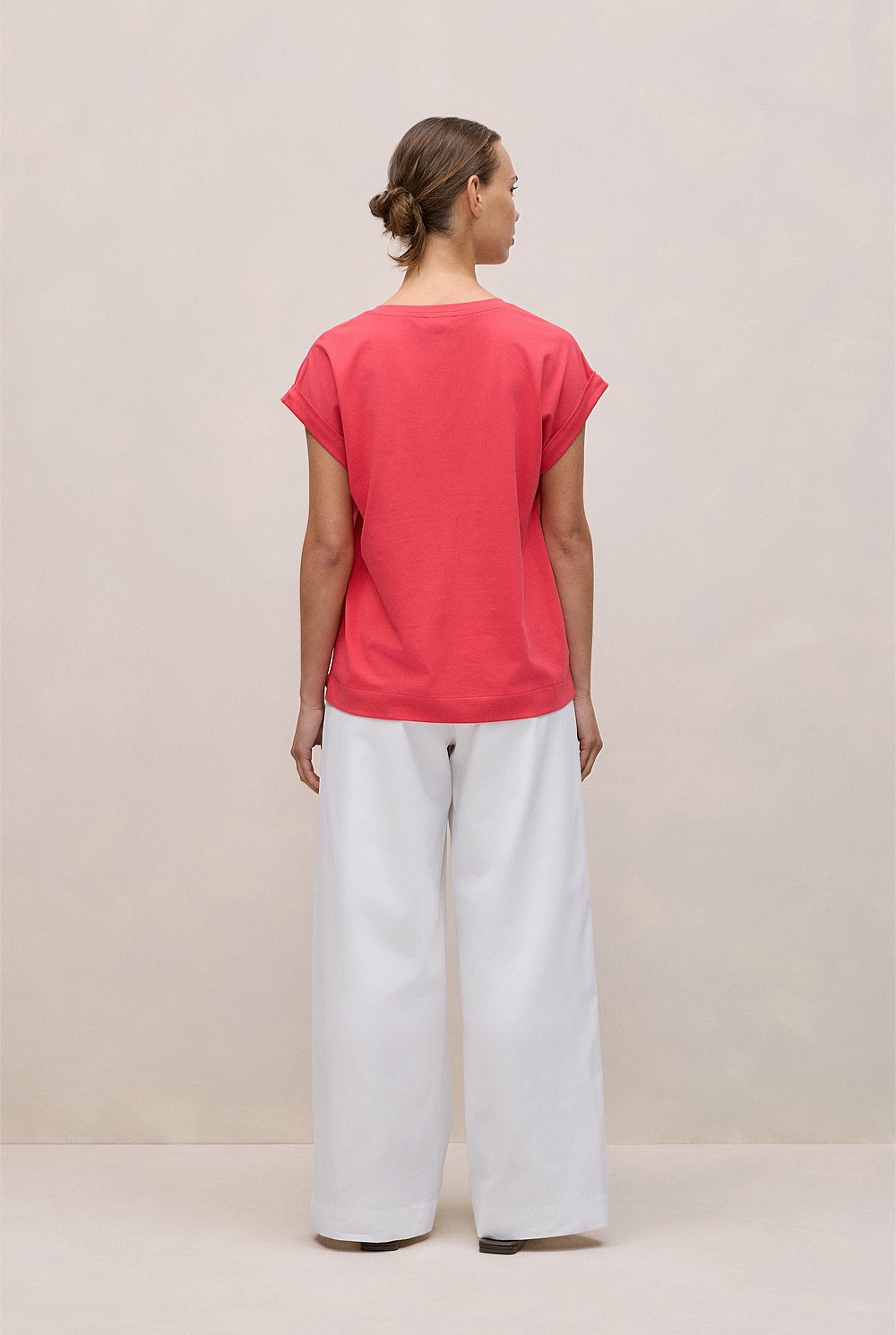 Australian Cotton Cuff Sleeve T-shirt
