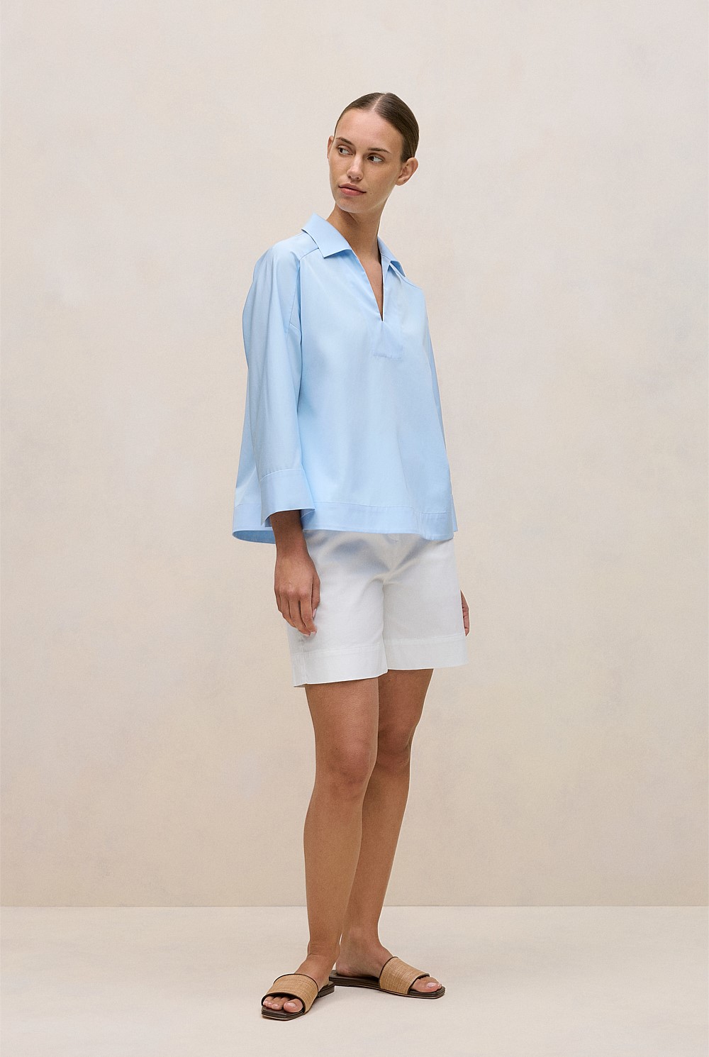 Fine Poplin Popover Shirt
