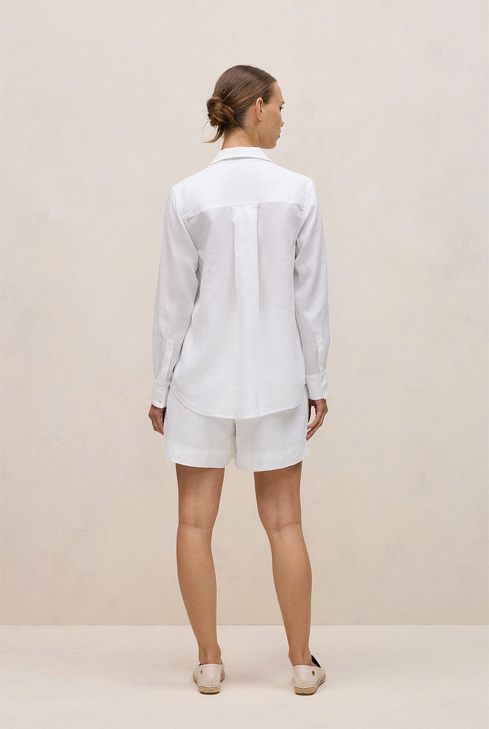 Linen Pocket Detail Long Sleeve Shirt