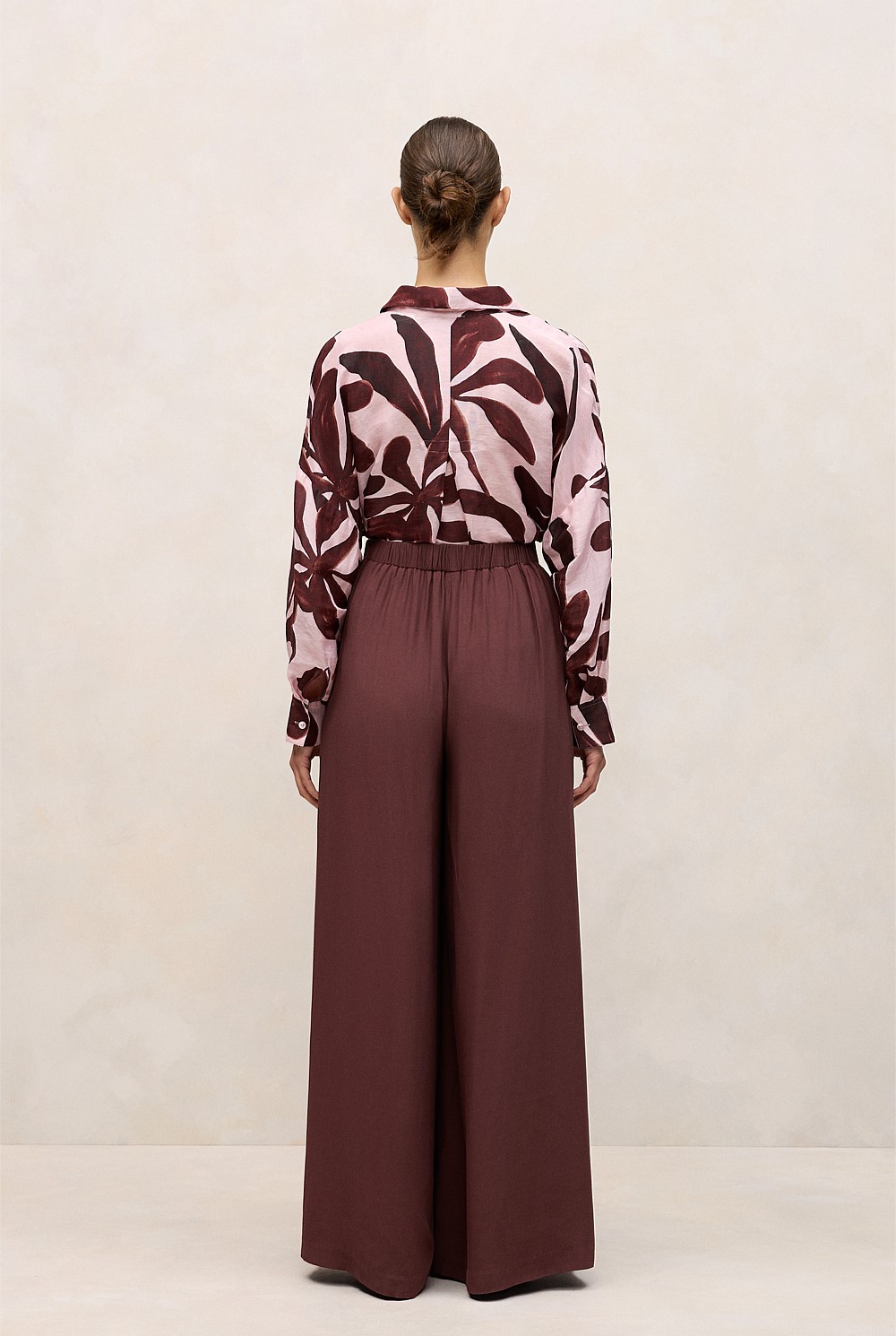 Pleat Detail Palazzo Pant