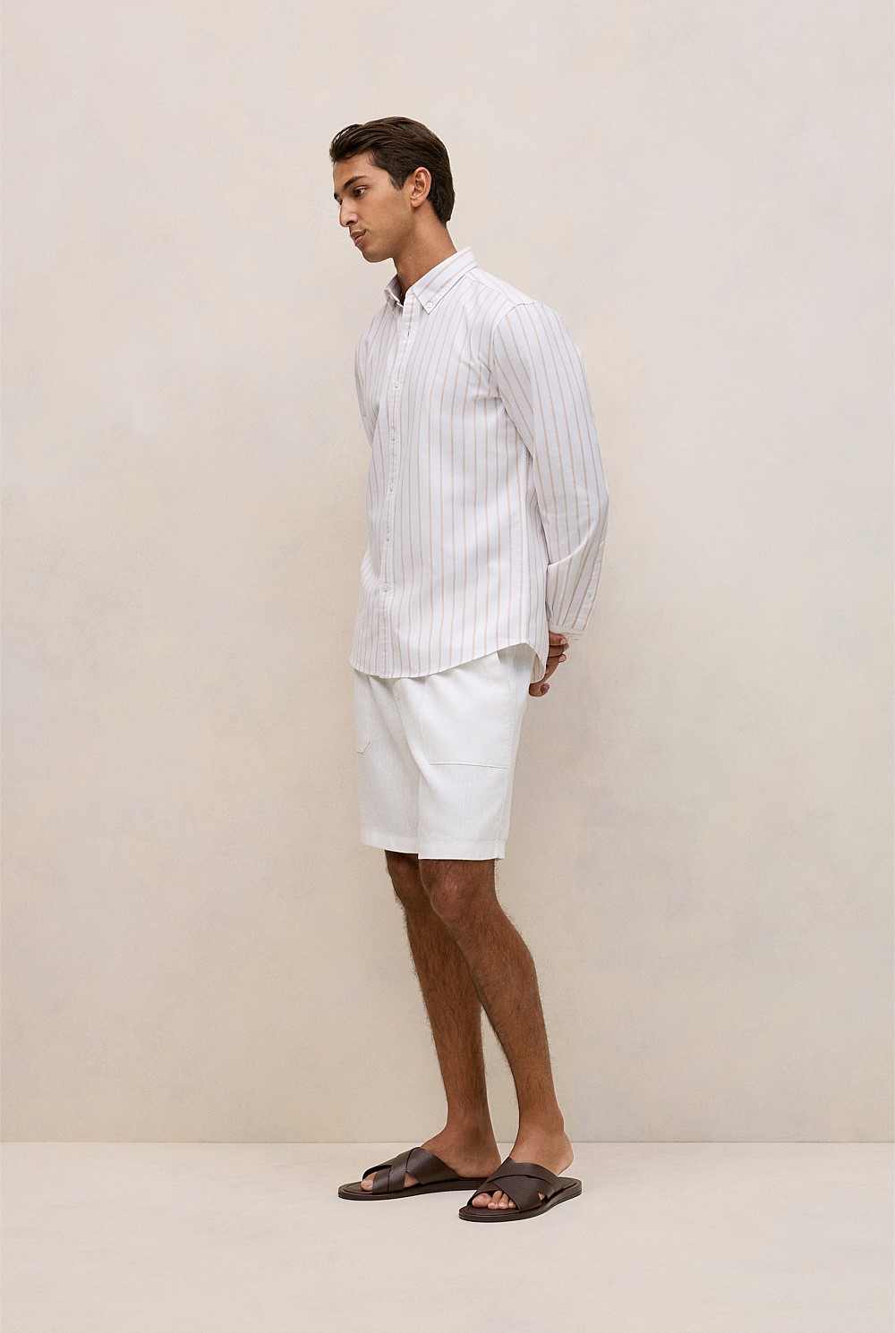 Regular Fit Yarn Dyed Stripe Oxford Shirt