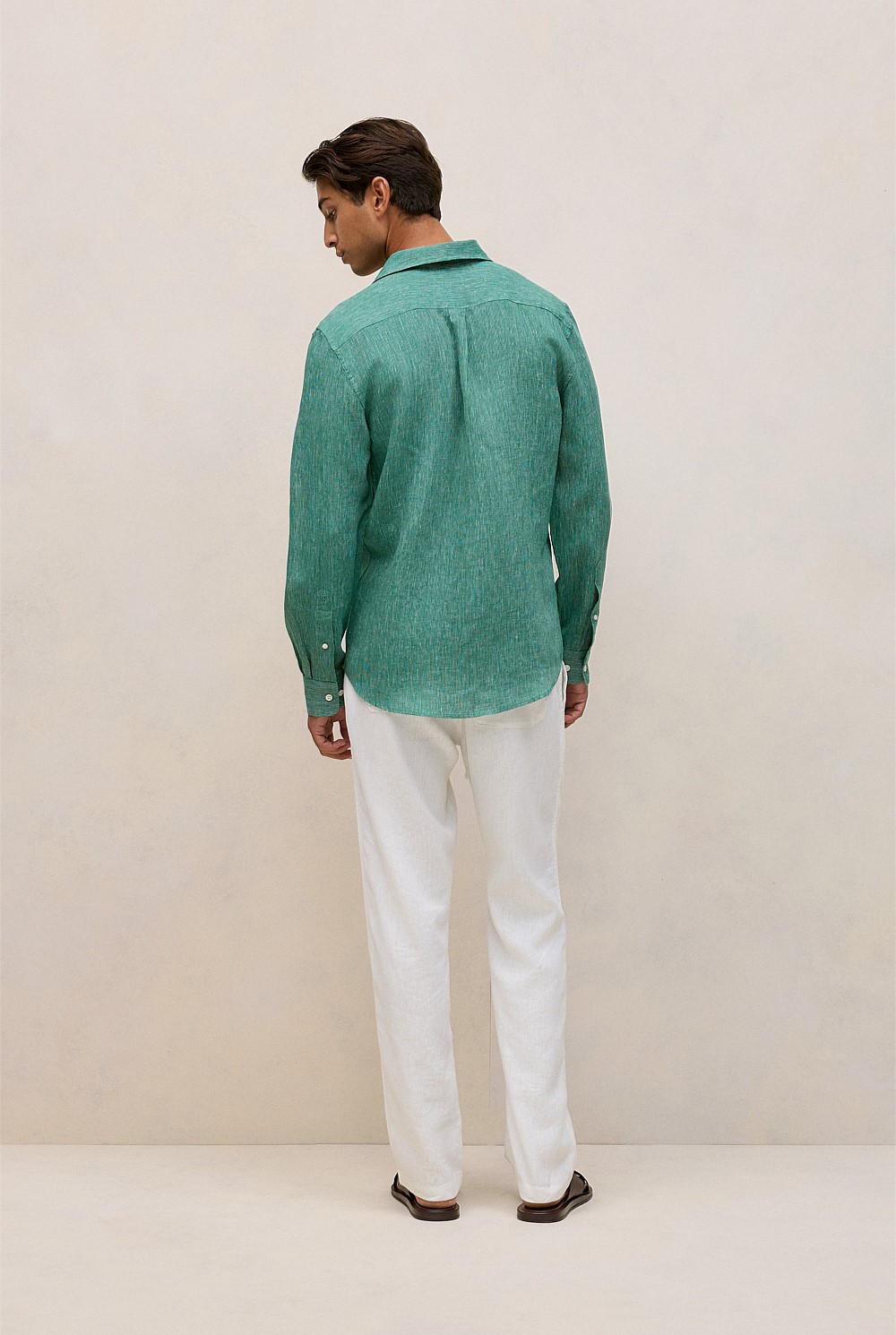 Regular Fit Linen Fine Stripe Shirt