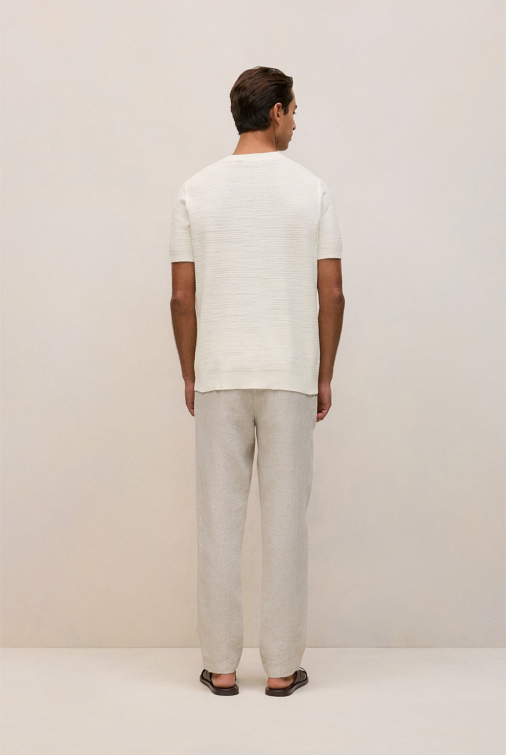 Cotton Linen Racking Stitch T-shirt