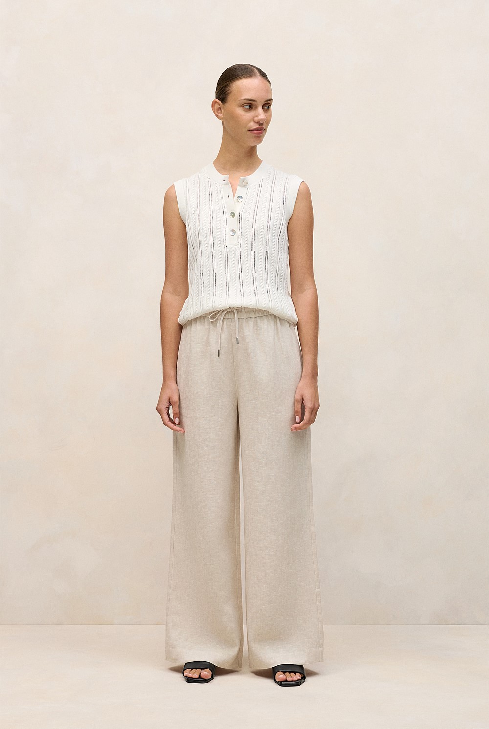 Mercerised Cotton Texture Knit Top