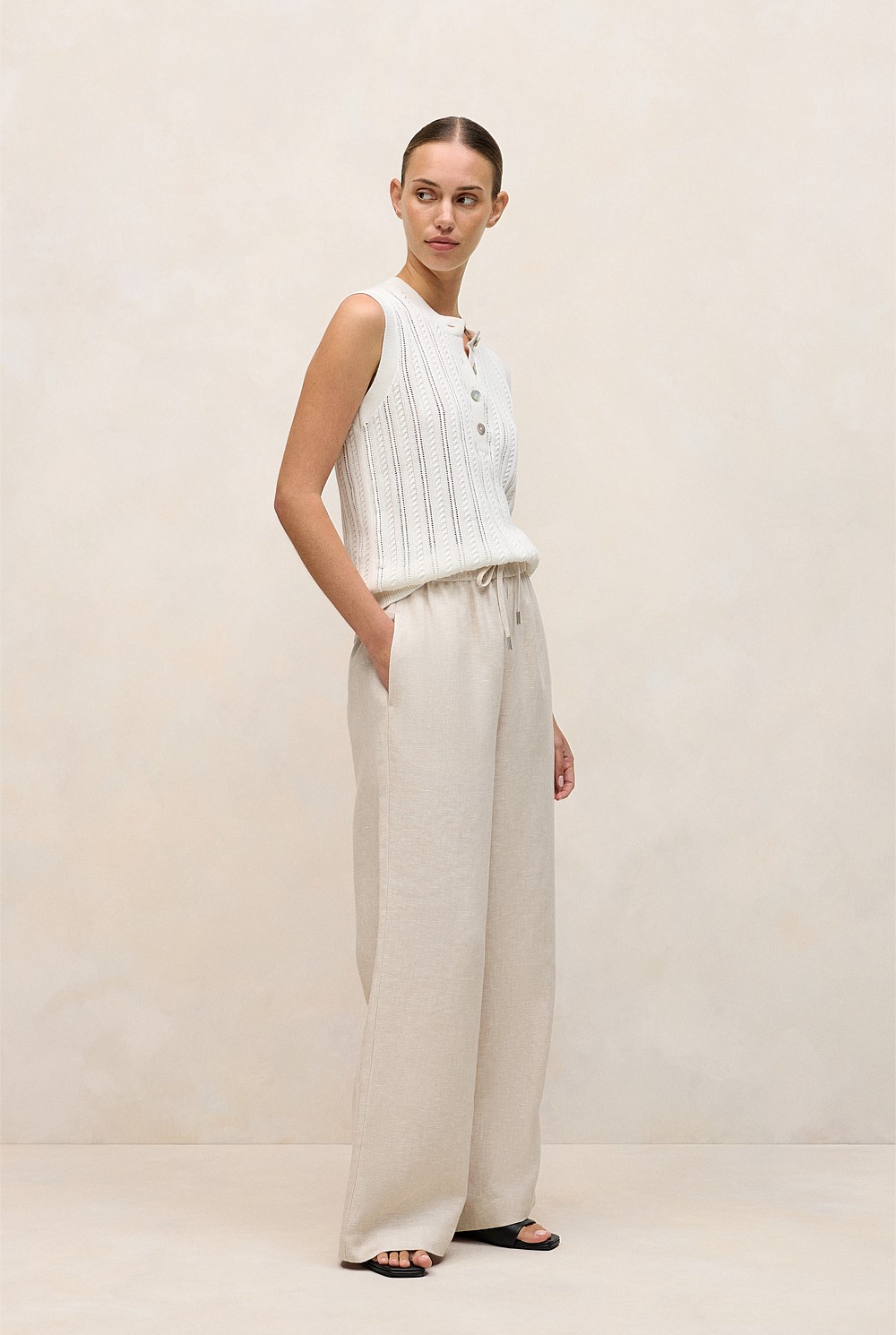 Mercerised Cotton Texture Knit Top