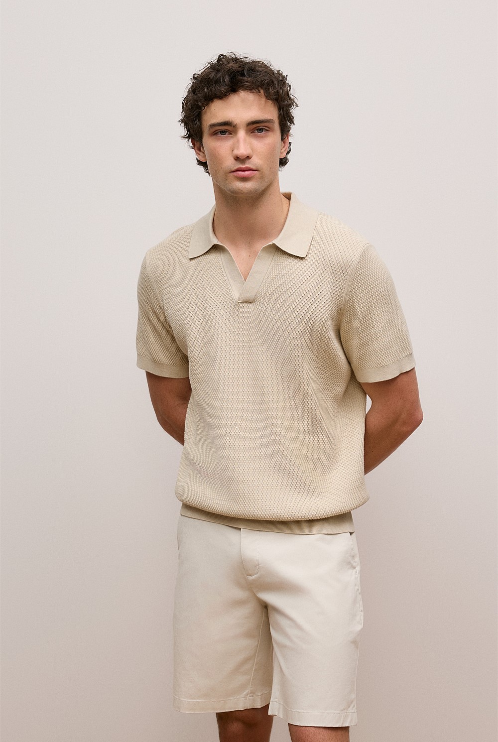 Cotton Texture Stitch Polo