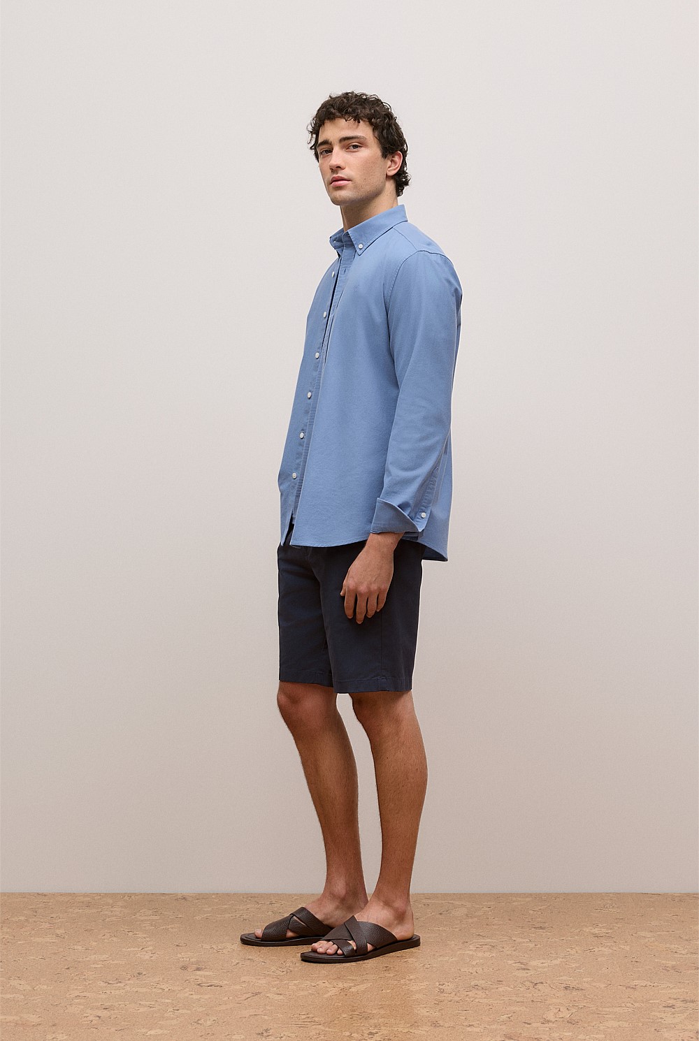Cotton Jacquard Stripe T-shirt