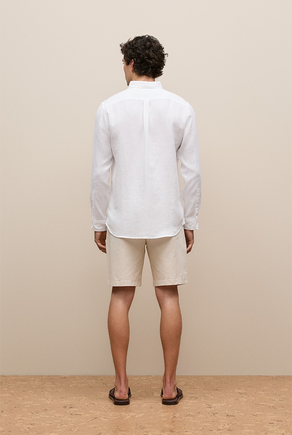Regular Fit Linen Classic Long Sleeve Shirt