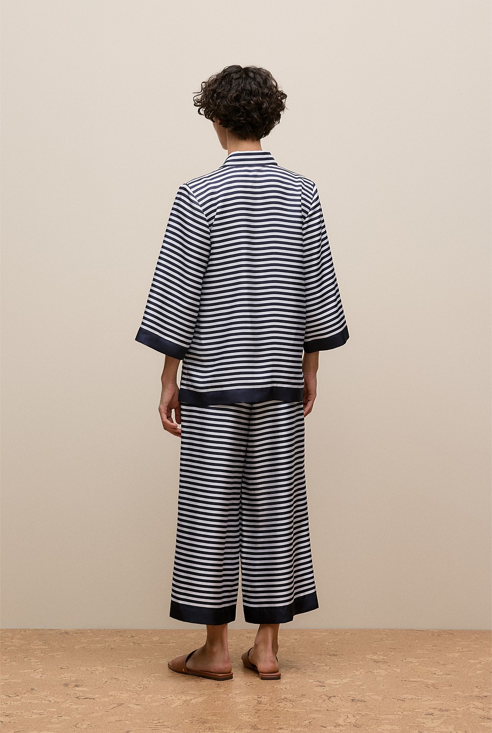 Silk Twill Stripe Shirt
