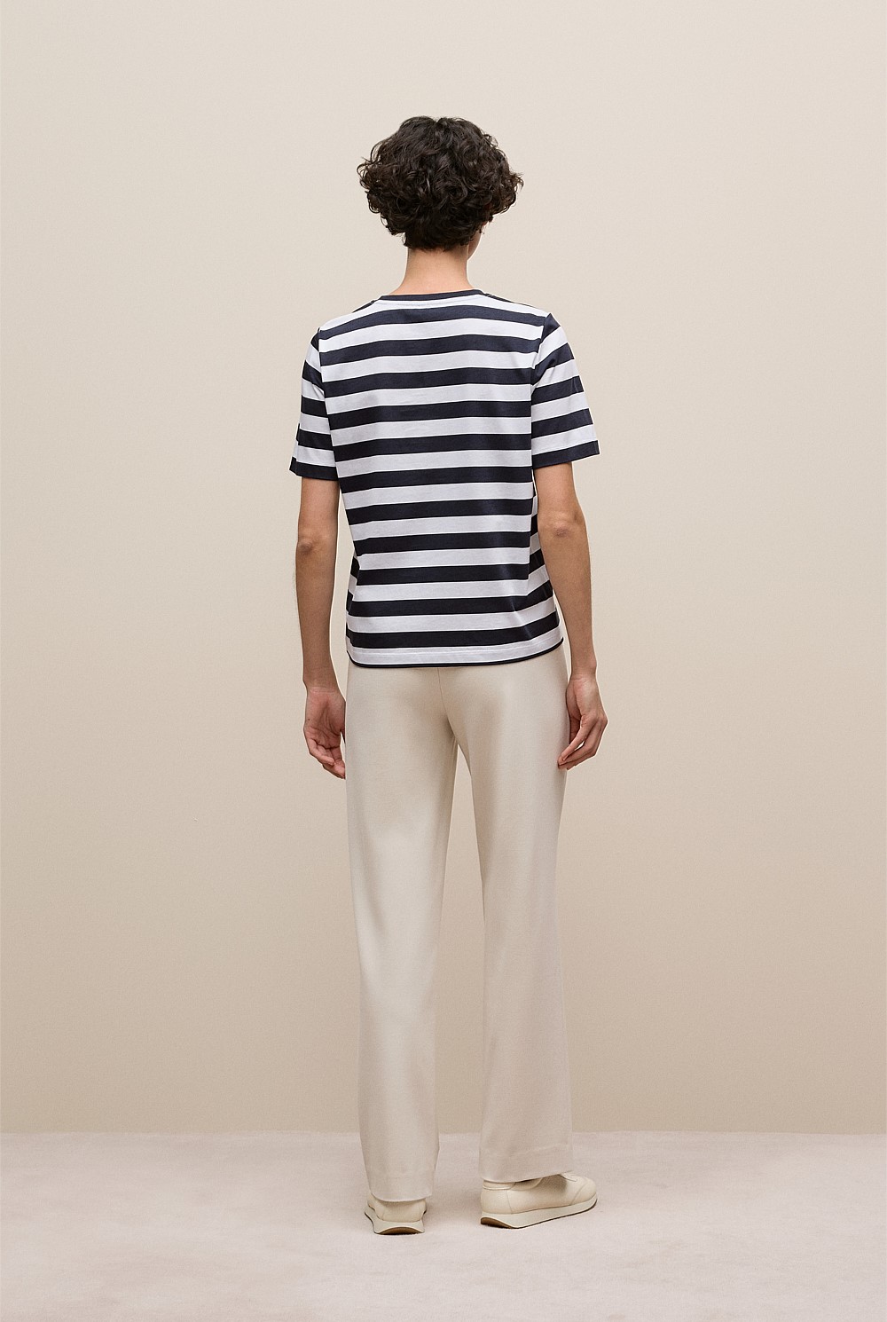 Mercerised Cotton Stripe T-shirt