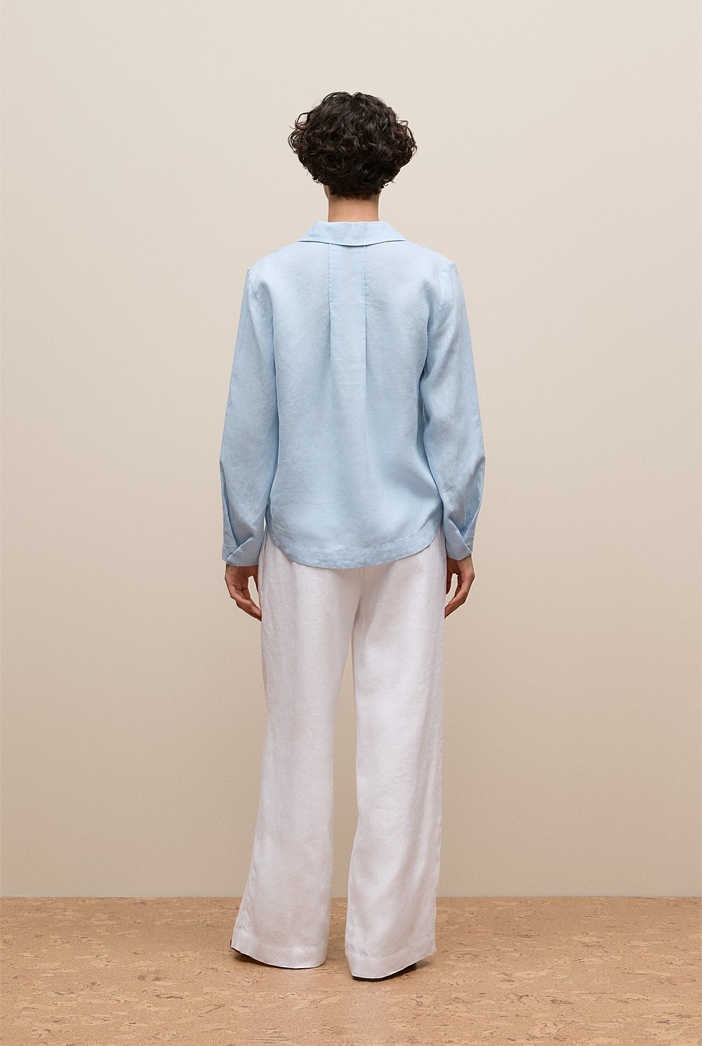 Yarn Dyed Linen Popover Shirt