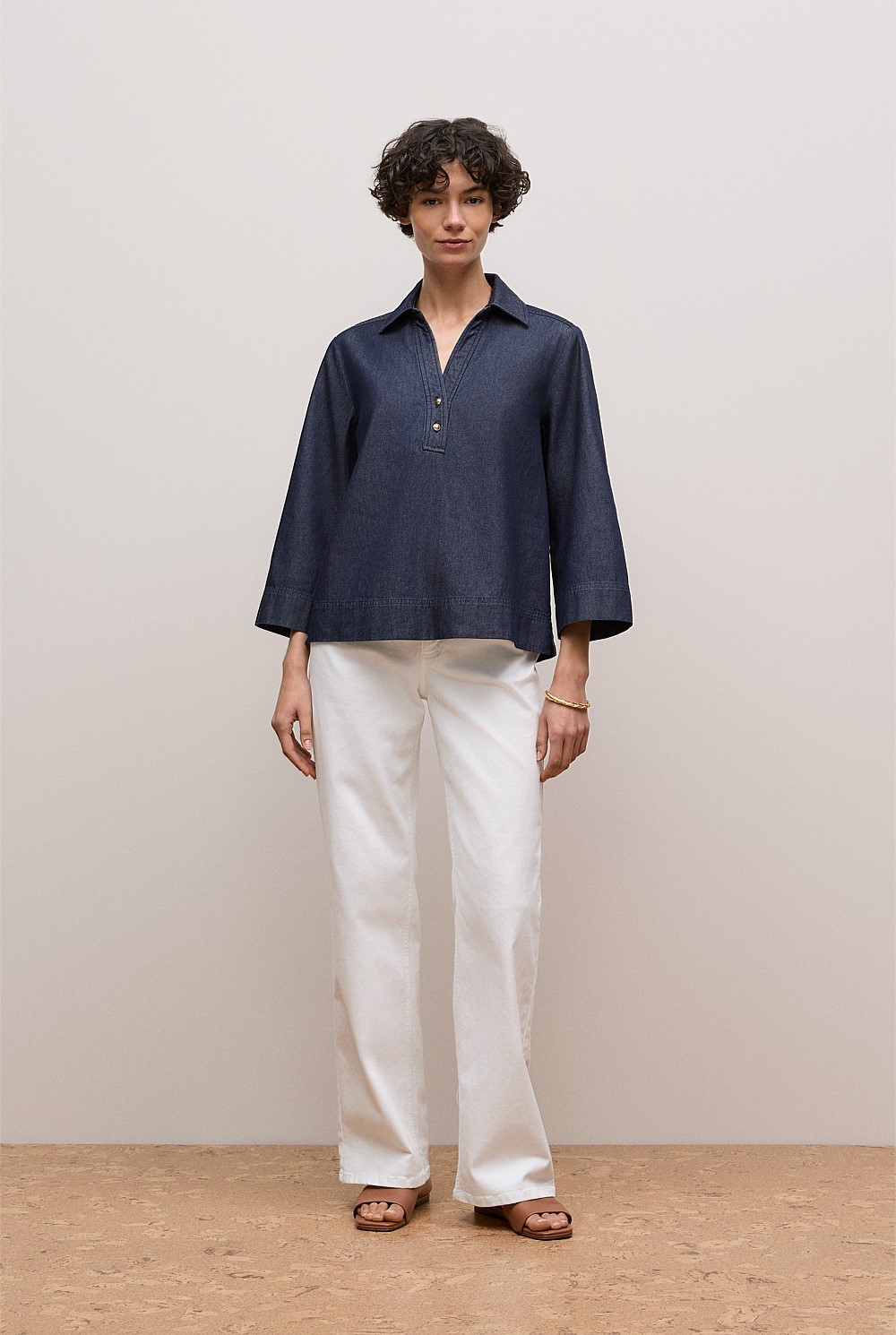 Denim Popover Shirt