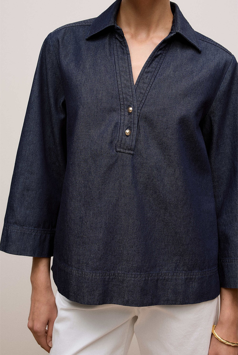 Denim Popover Shirt