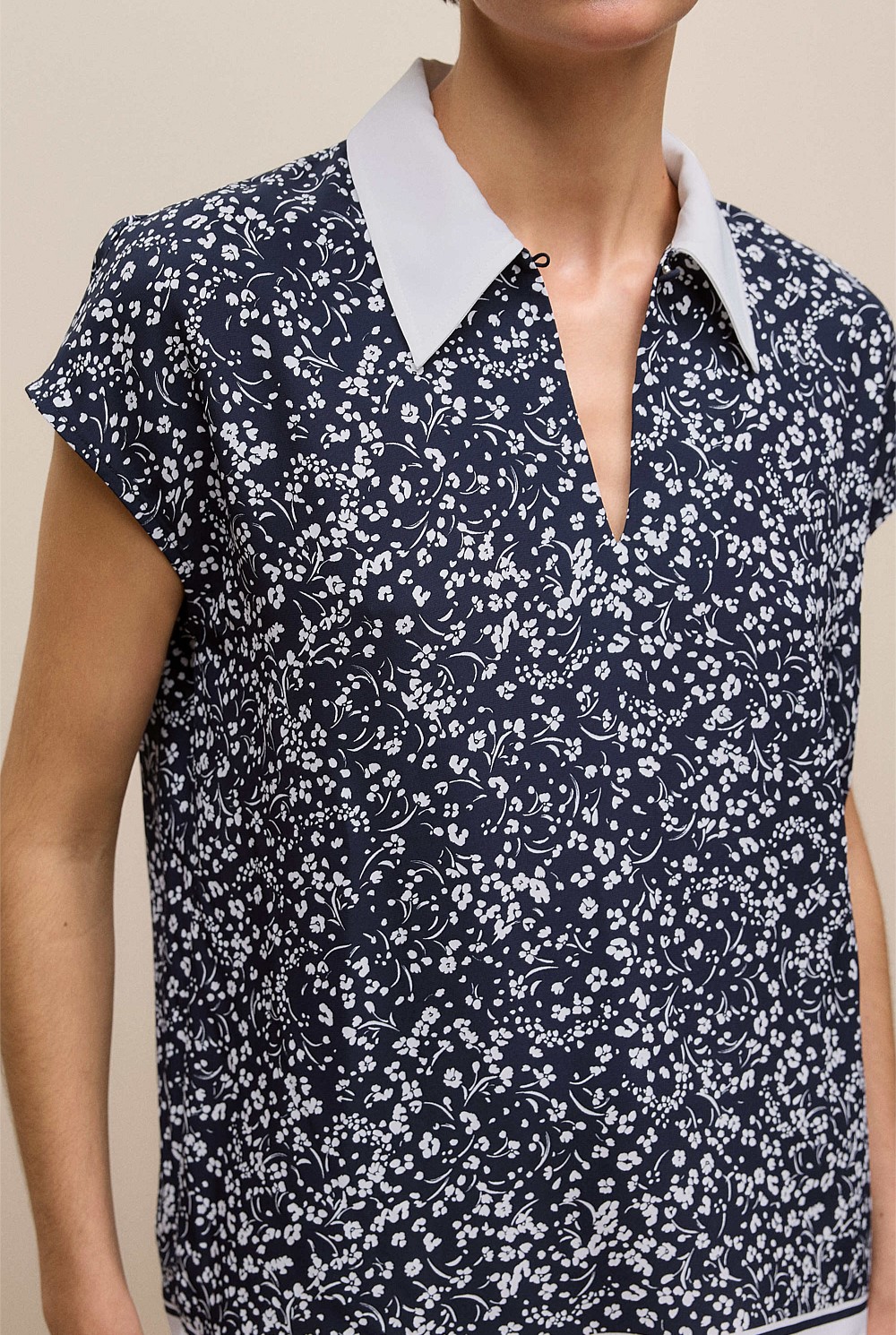Carraway Cap Sleeve Blouse