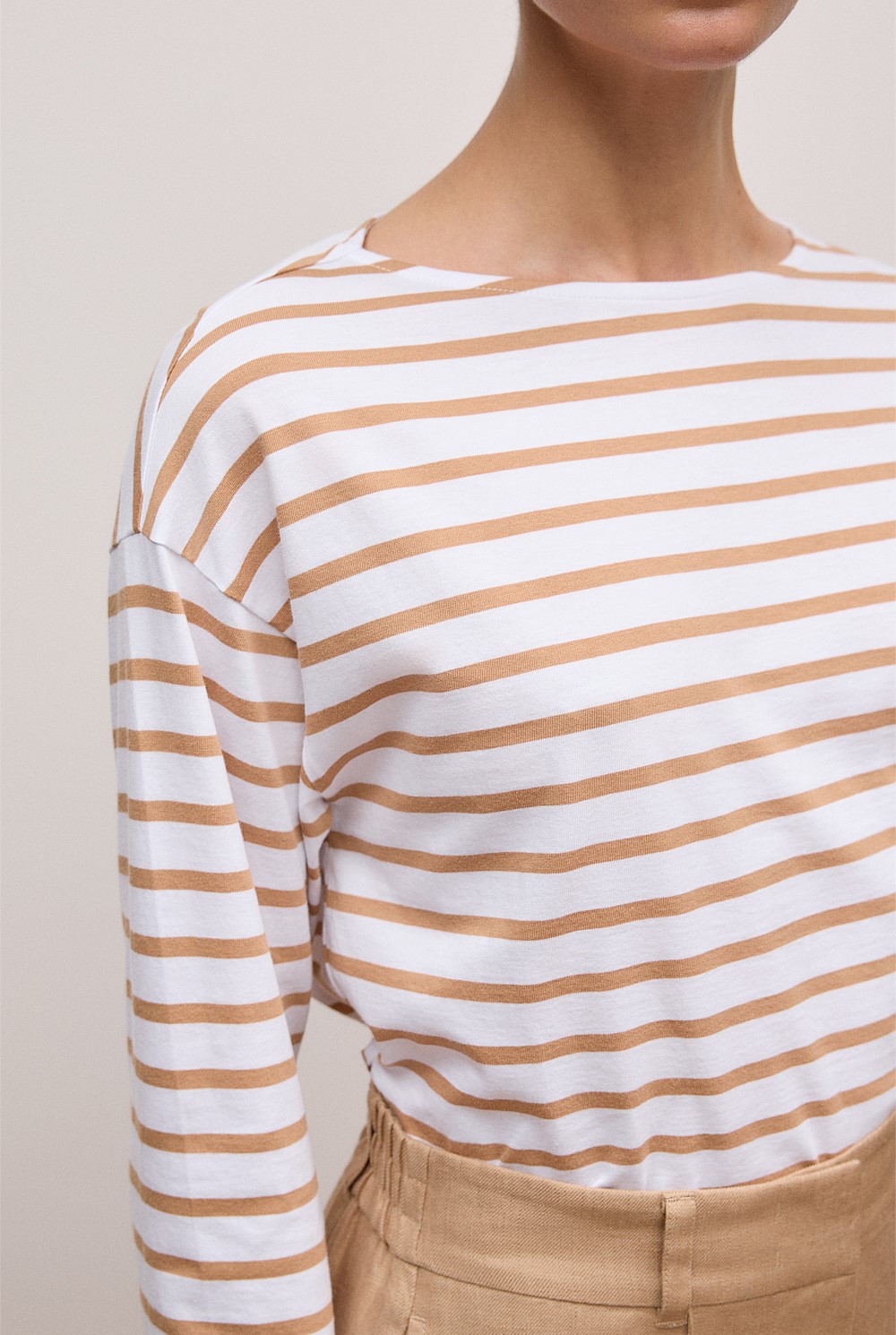 Australian Cotton Stripe Long Sleeve T-shirt