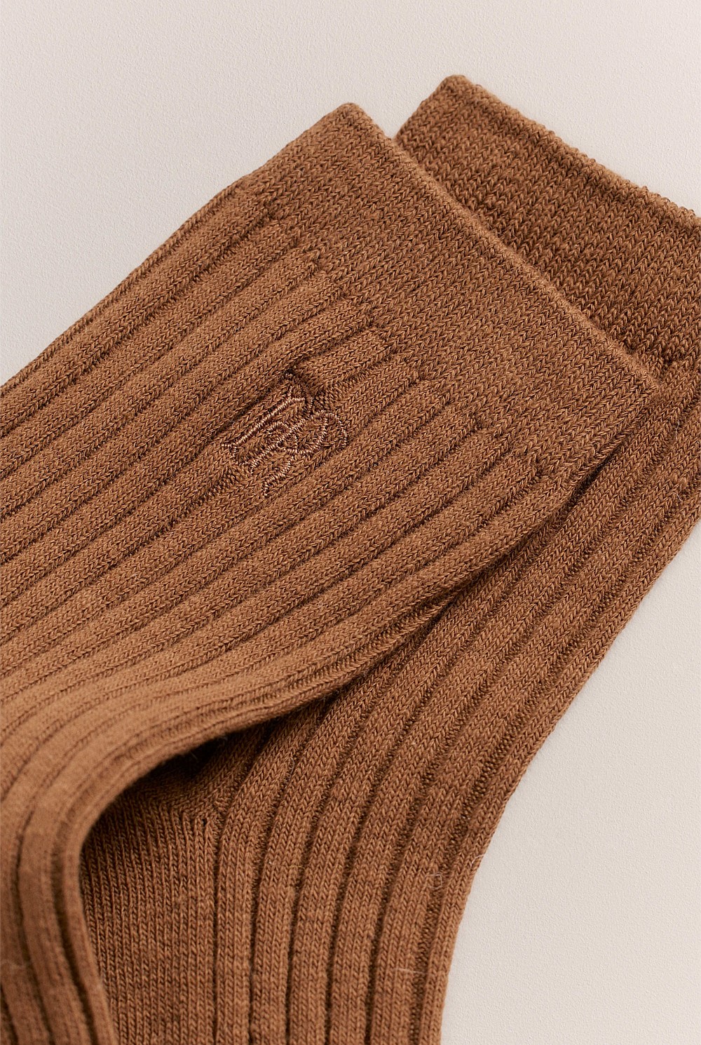 Monogram Rib Crew Sock