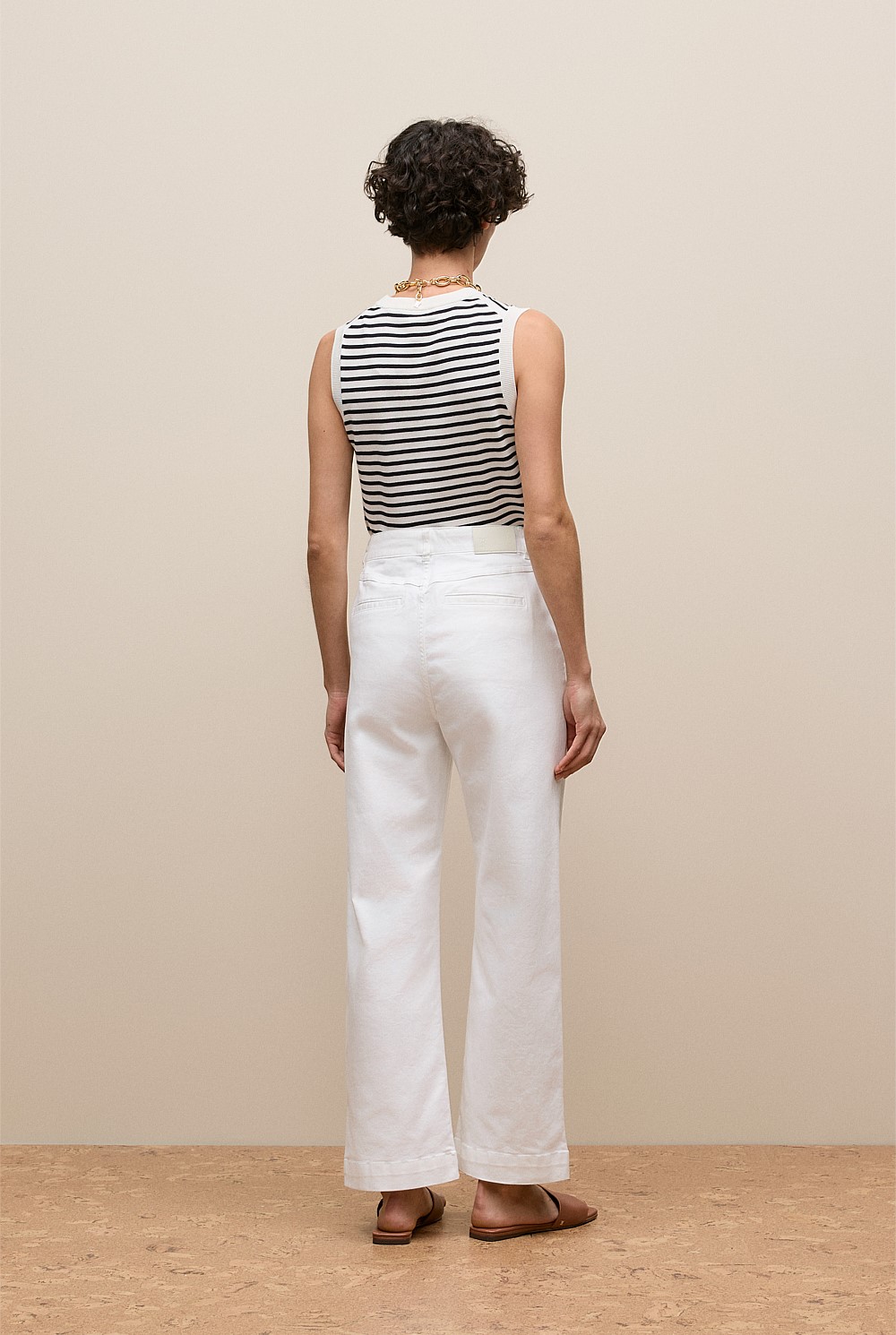 Australian Cotton Blend Denim Tailored Pant