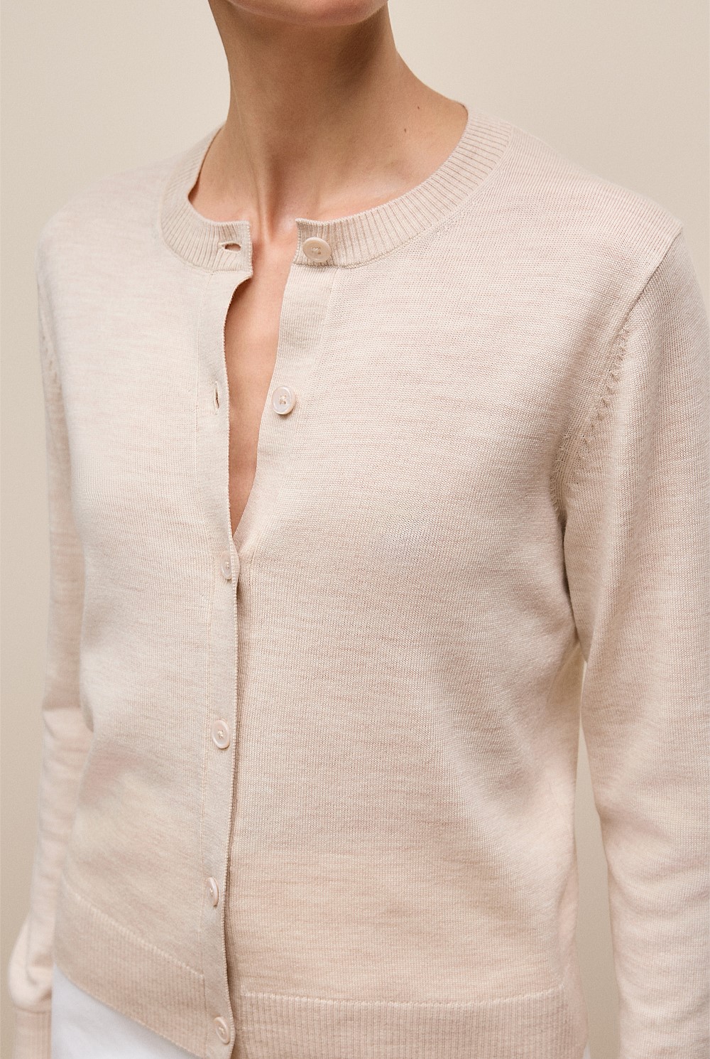 Merino Classic Crew Cardigan