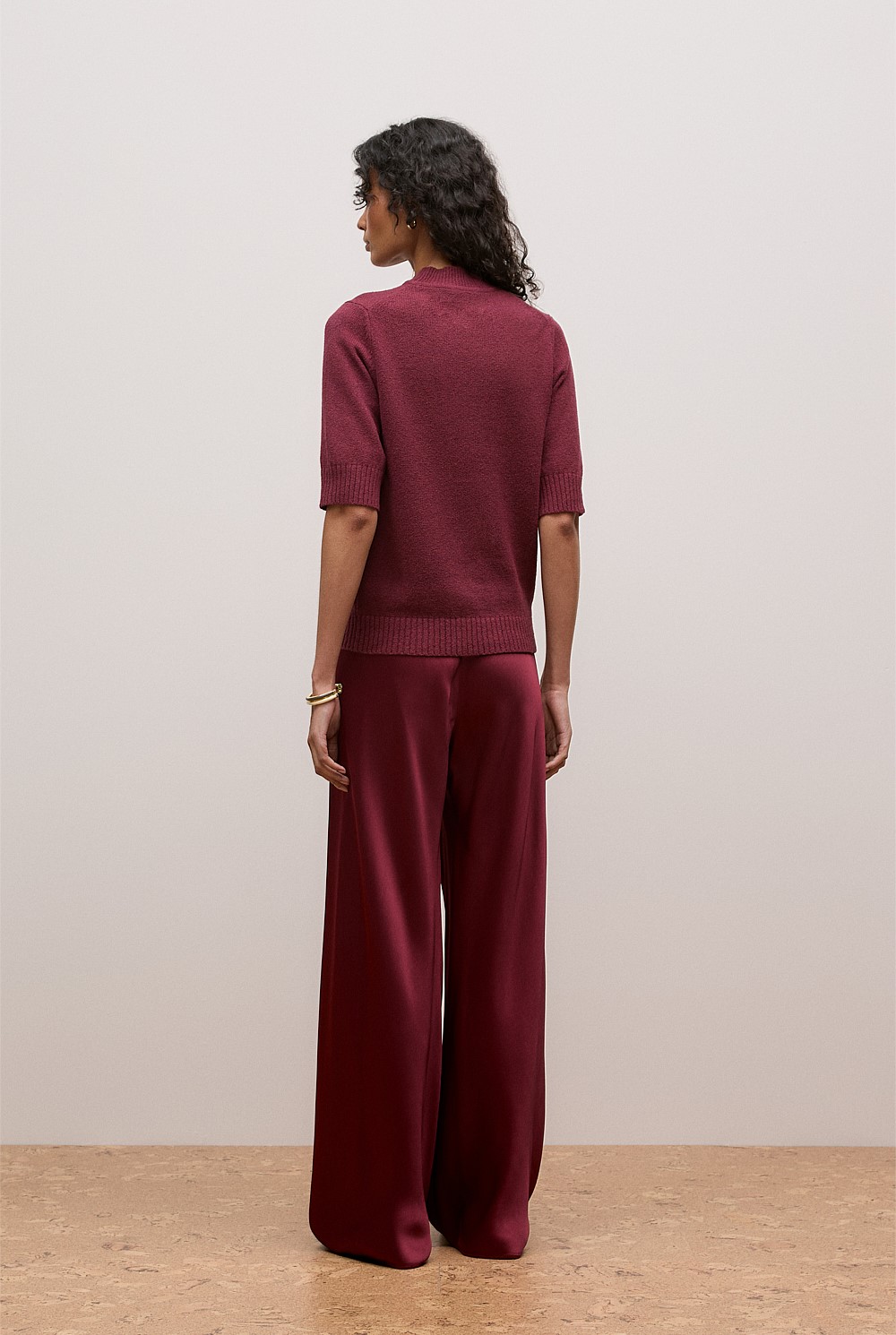 Boucle Mock Neck