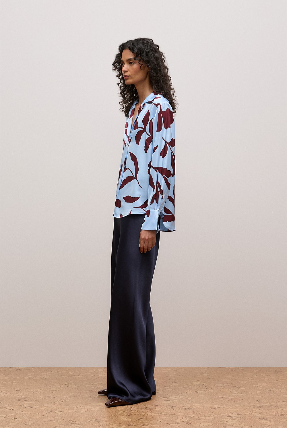 Karra Satin Popover Blouse
