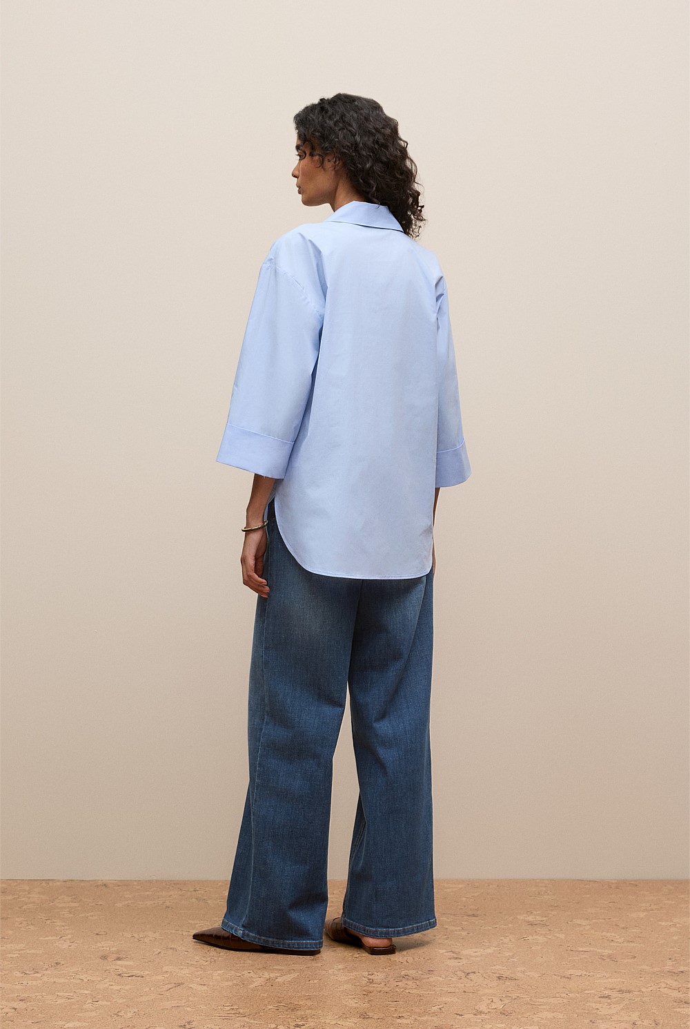 Yarn Dyed Cotton Poplin Half Sleeve Shirt