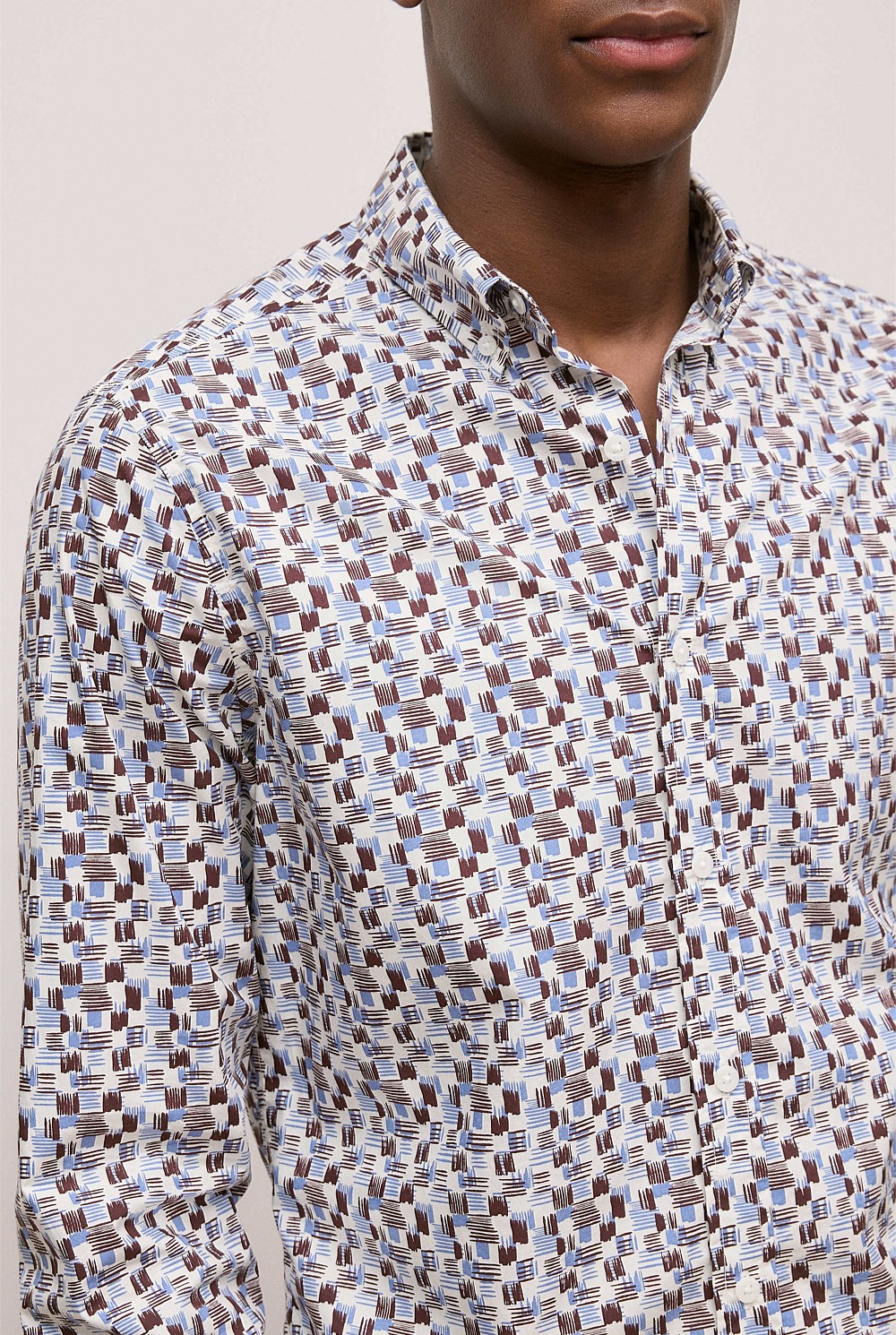 Regular Fit Reed Poplin Long Sleeve Shirt